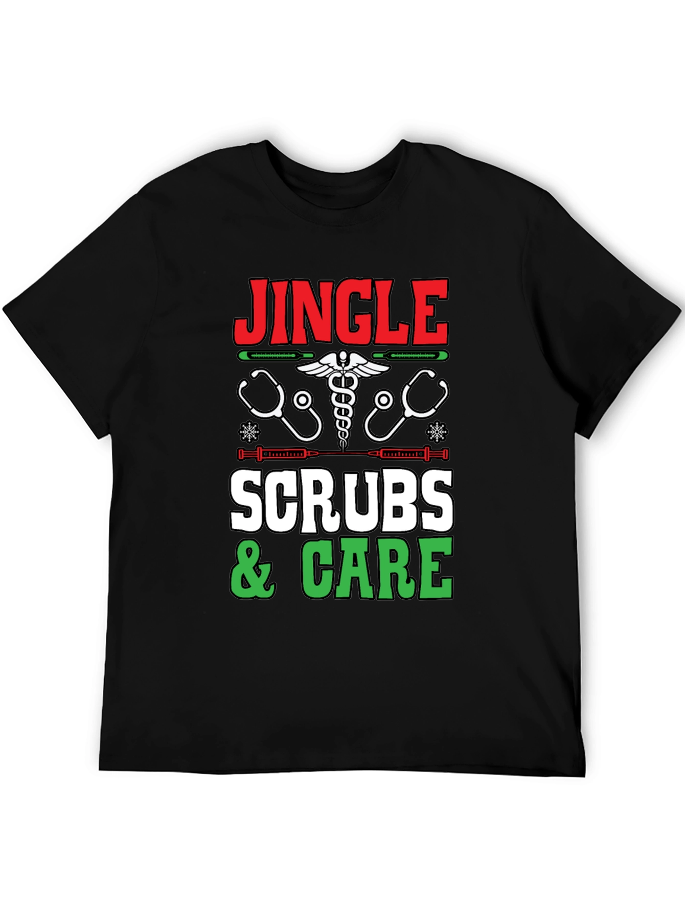 Jingle Scrubs & Care Holiday Tee