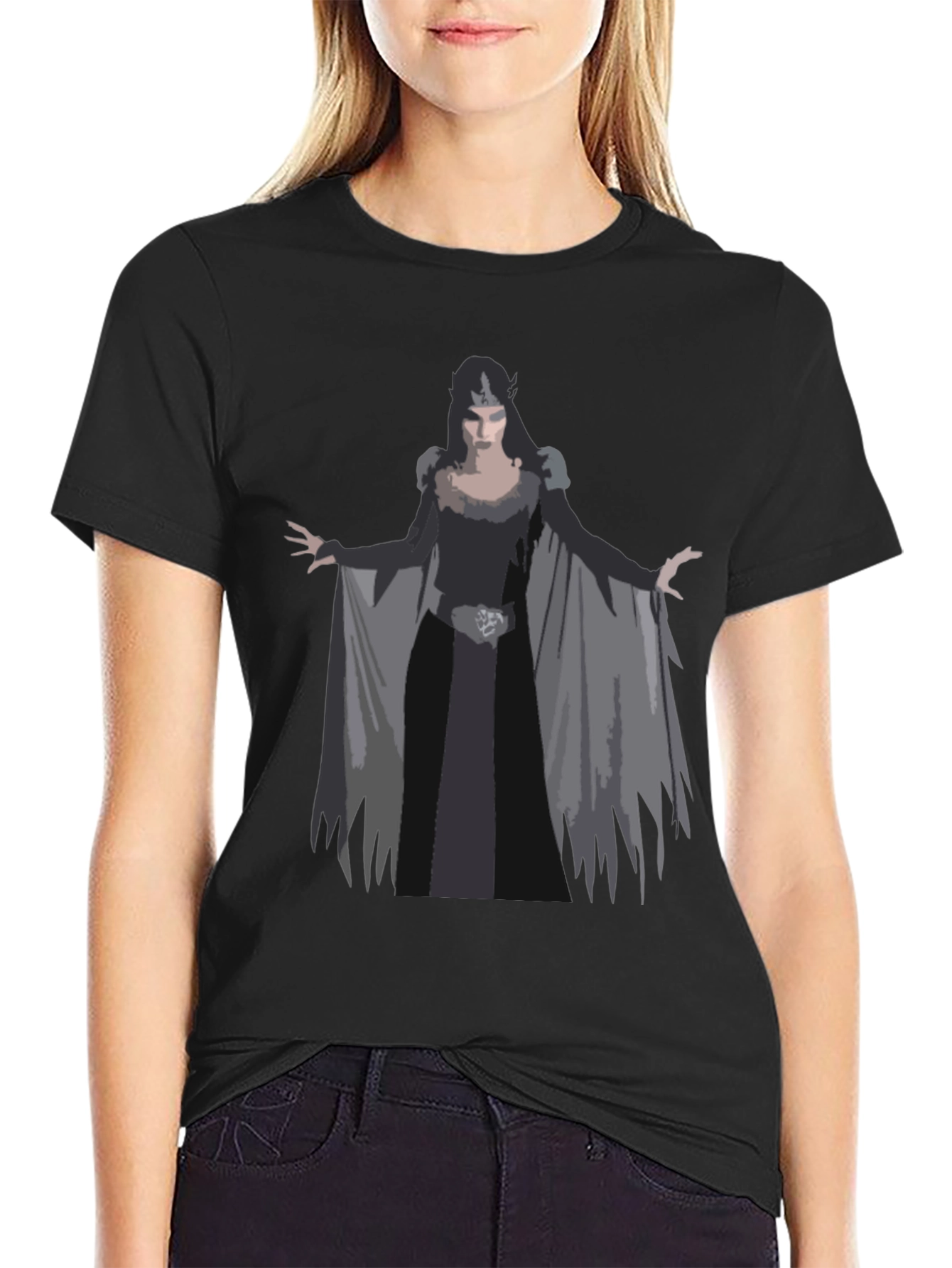 Dark Queen Graphic Tee - Gothic Fantasy Style
