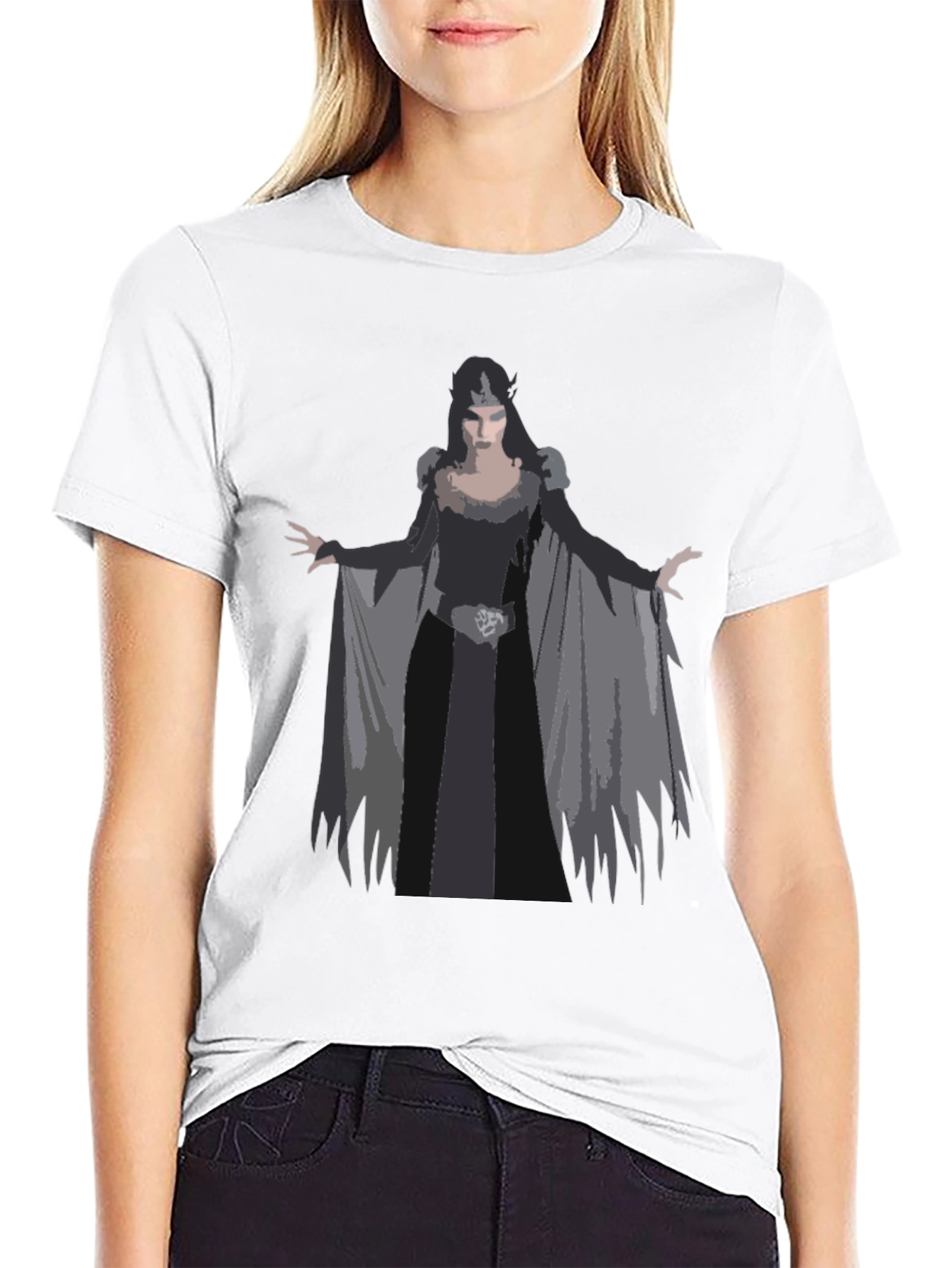 Dark Queen Graphic Tee - Gothic Fantasy Style