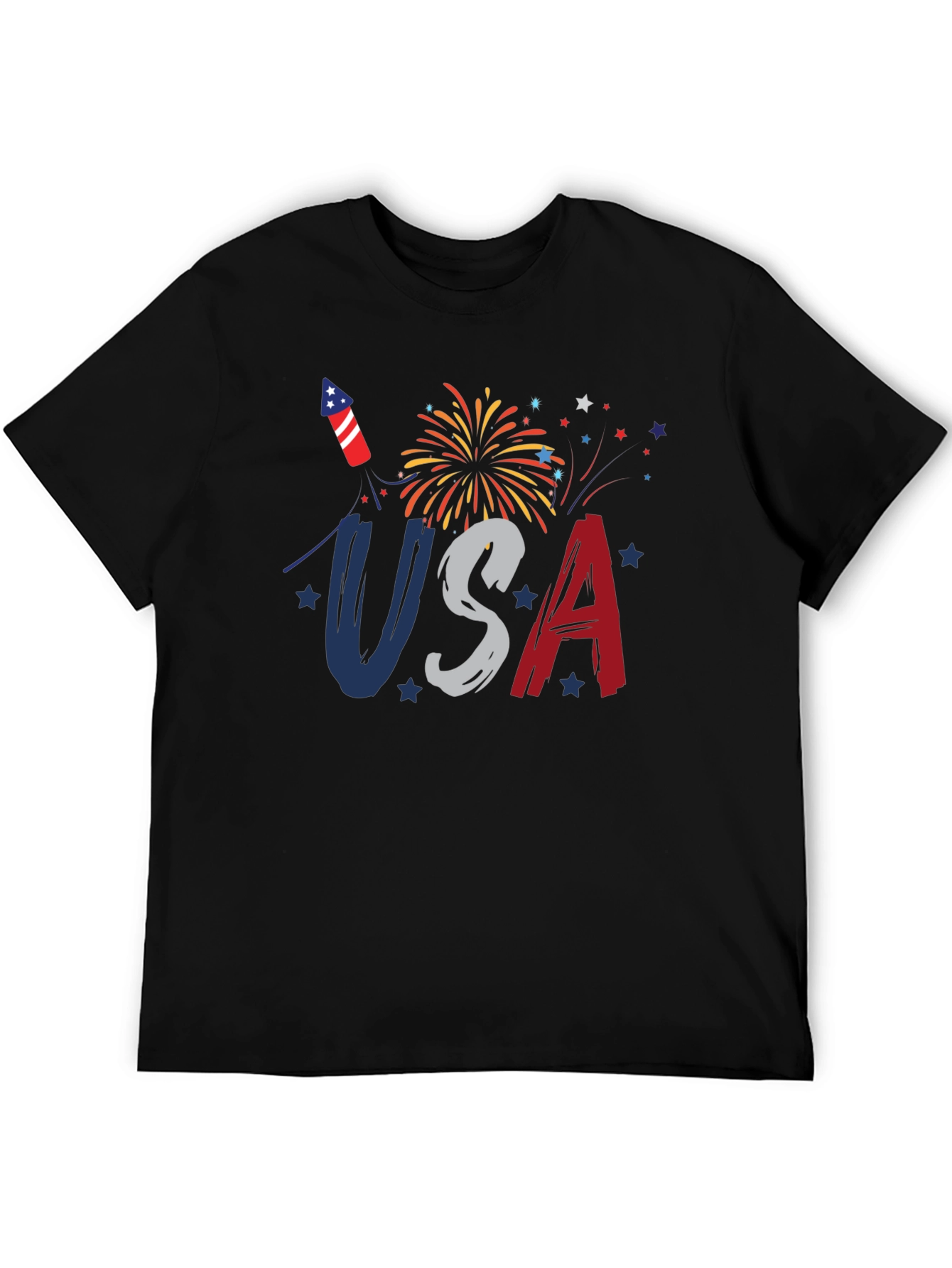 USA Patriotic T-Shirt Fireworks 4th of July Tee
