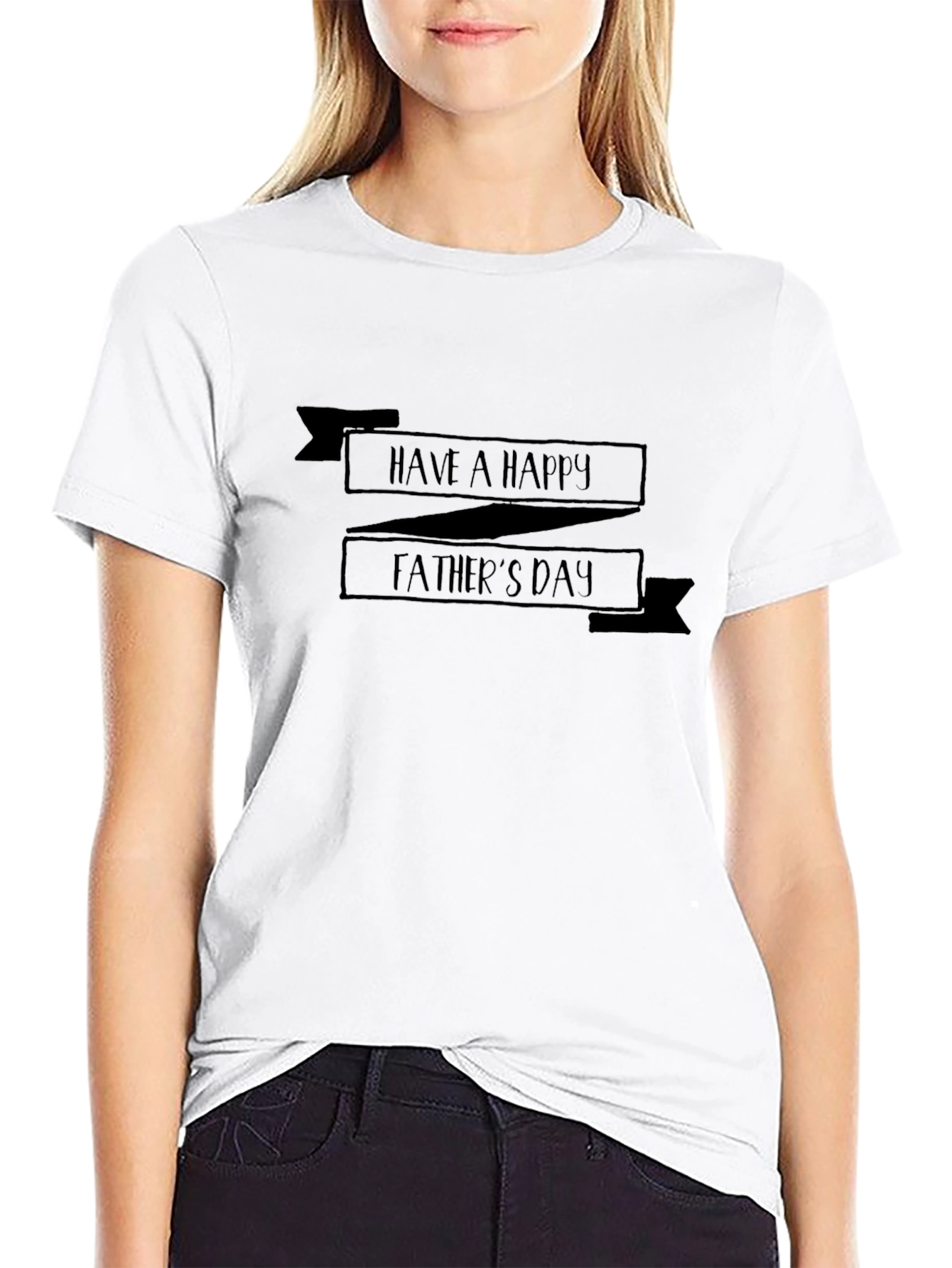 Happy Fathers Day T-Shirt - Black Graphic Tee
