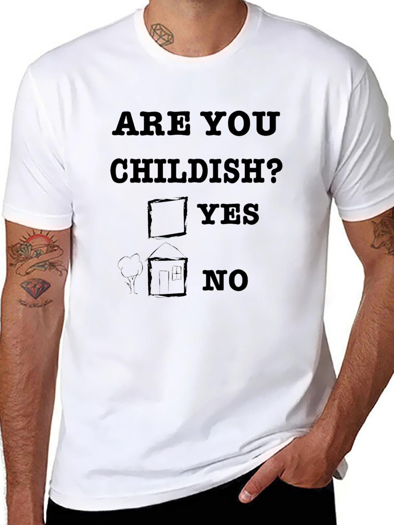 Are You Childish? Graphic Tee - Fun Novelty T-Shirt
