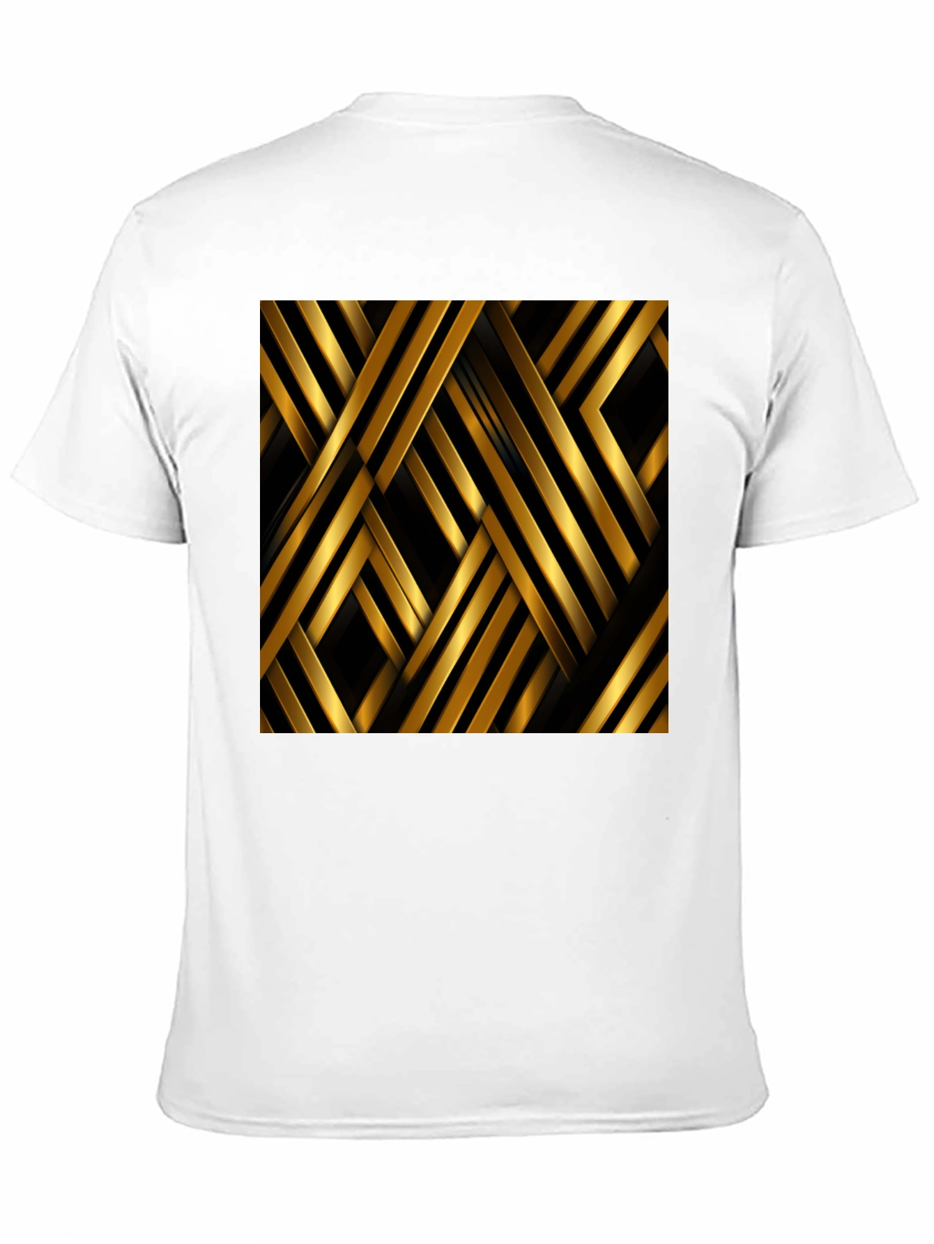 Geometric Gold Stripes T-Shirt