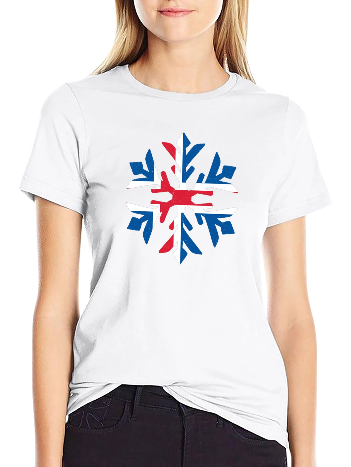 Union Jack Snowflake Graphic T-Shirt