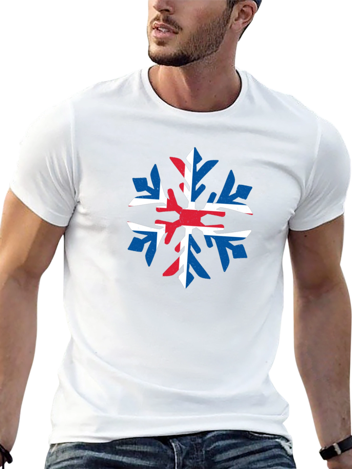Union Jack Snowflake Graphic T-Shirt