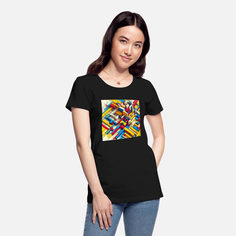 Vibrant Geometric Maze Design