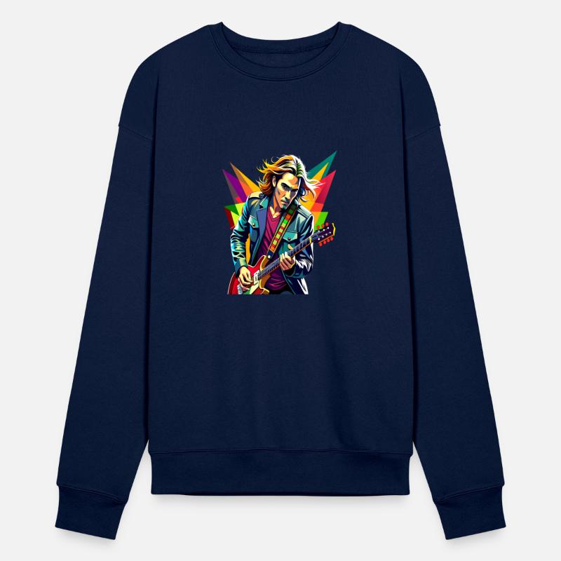 Vibrant Guitarist in Motion