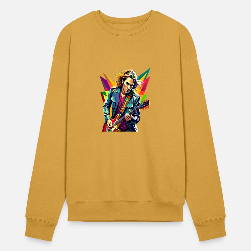 Vibrant Guitarist in Motion