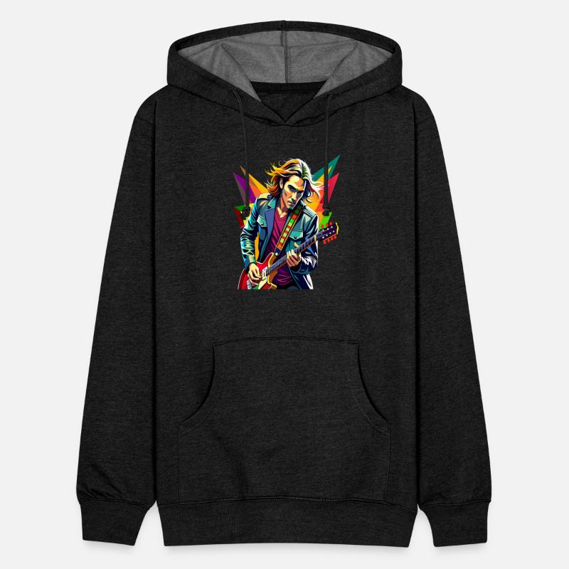 Vibrant Guitarist in Motion