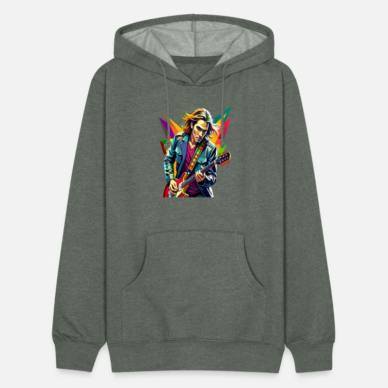 Vibrant Guitarist in Motion