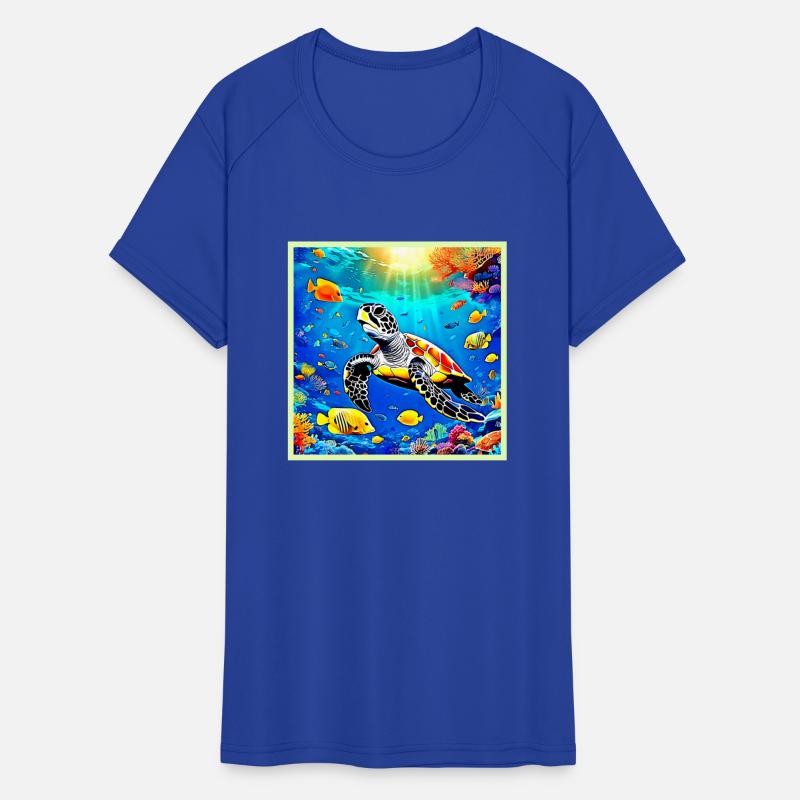 Vibrant Turtle Reef Life