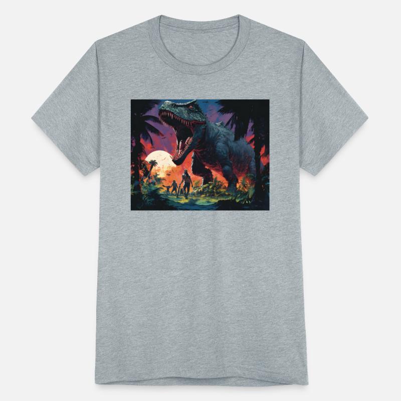 viglomir Tyrannosaurus Rex next to a caveman squad