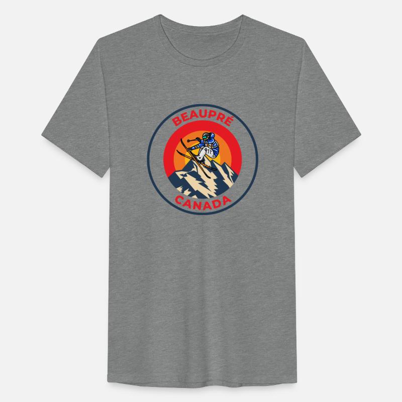 Vintage Cool Skiing in Beaupré Canada Sunset