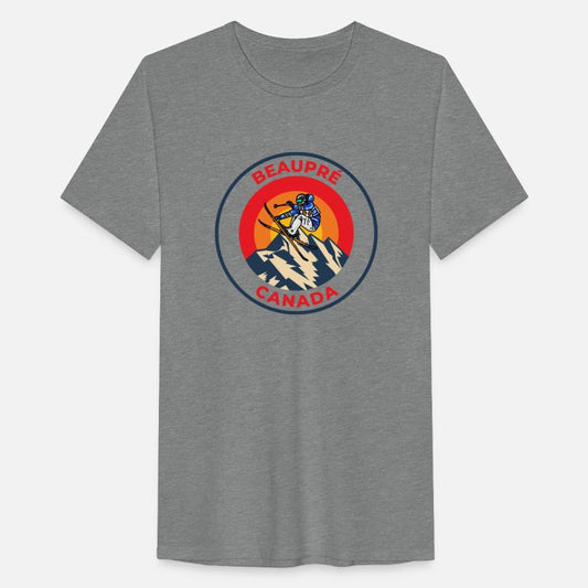 Vintage Cool Skiing in Beaupré Canada Sunset