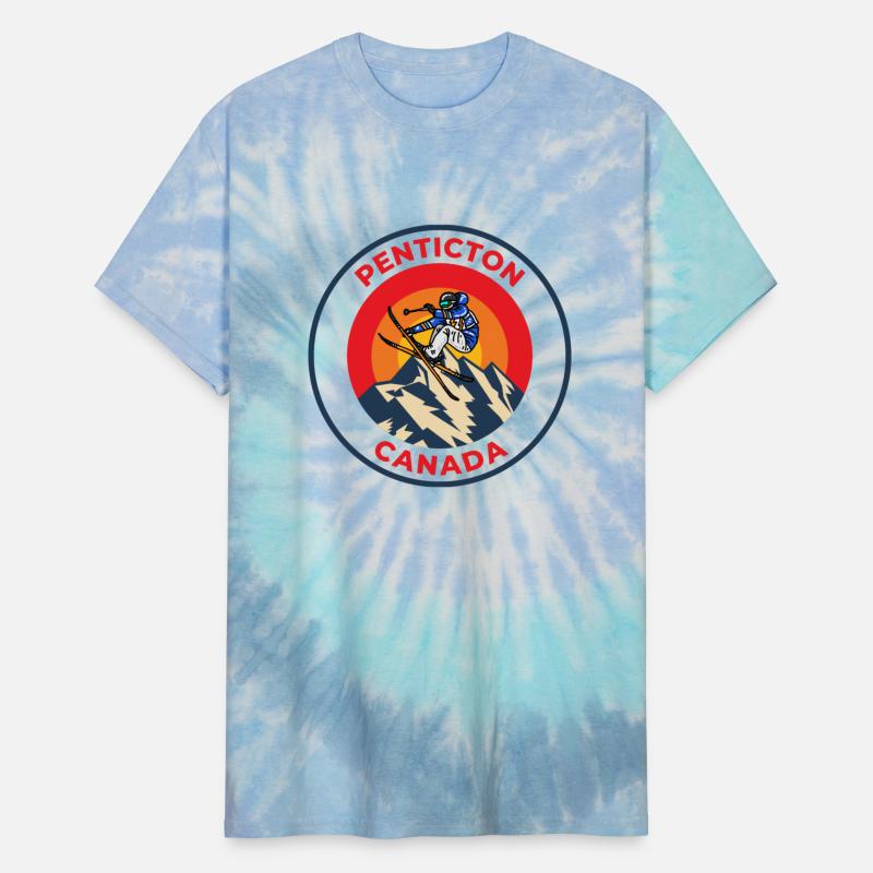 Vintage Cool Skiing in Pentiction Canada Sunset