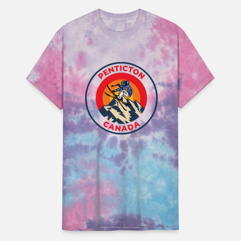 Vintage Cool Skiing in Pentiction Canada Sunset