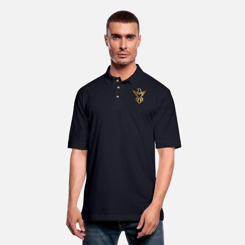 Vip golden eagle bird cool gold logo vecor image