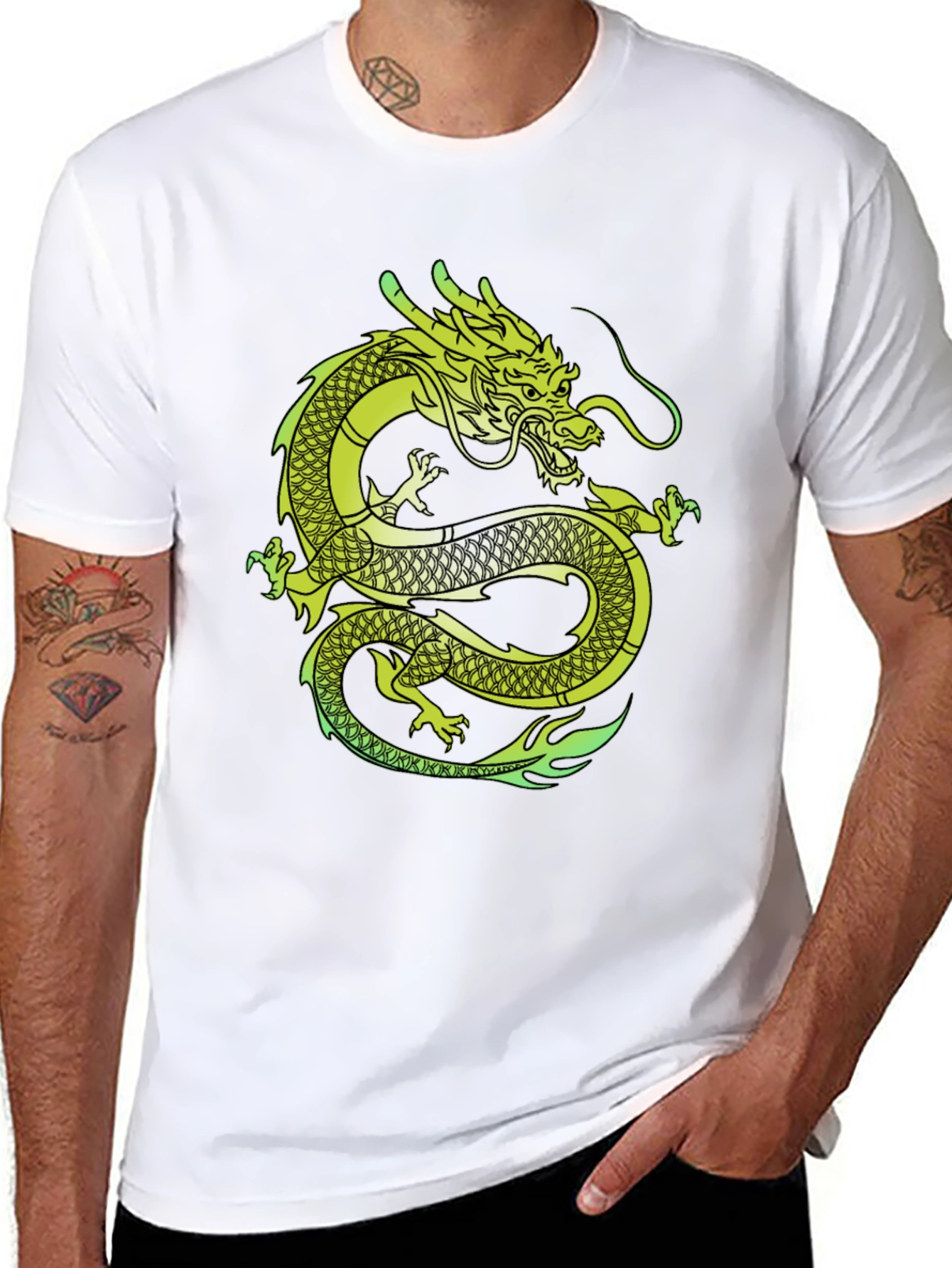 Dragon Graphic T-Shirt - Mens Black Tee