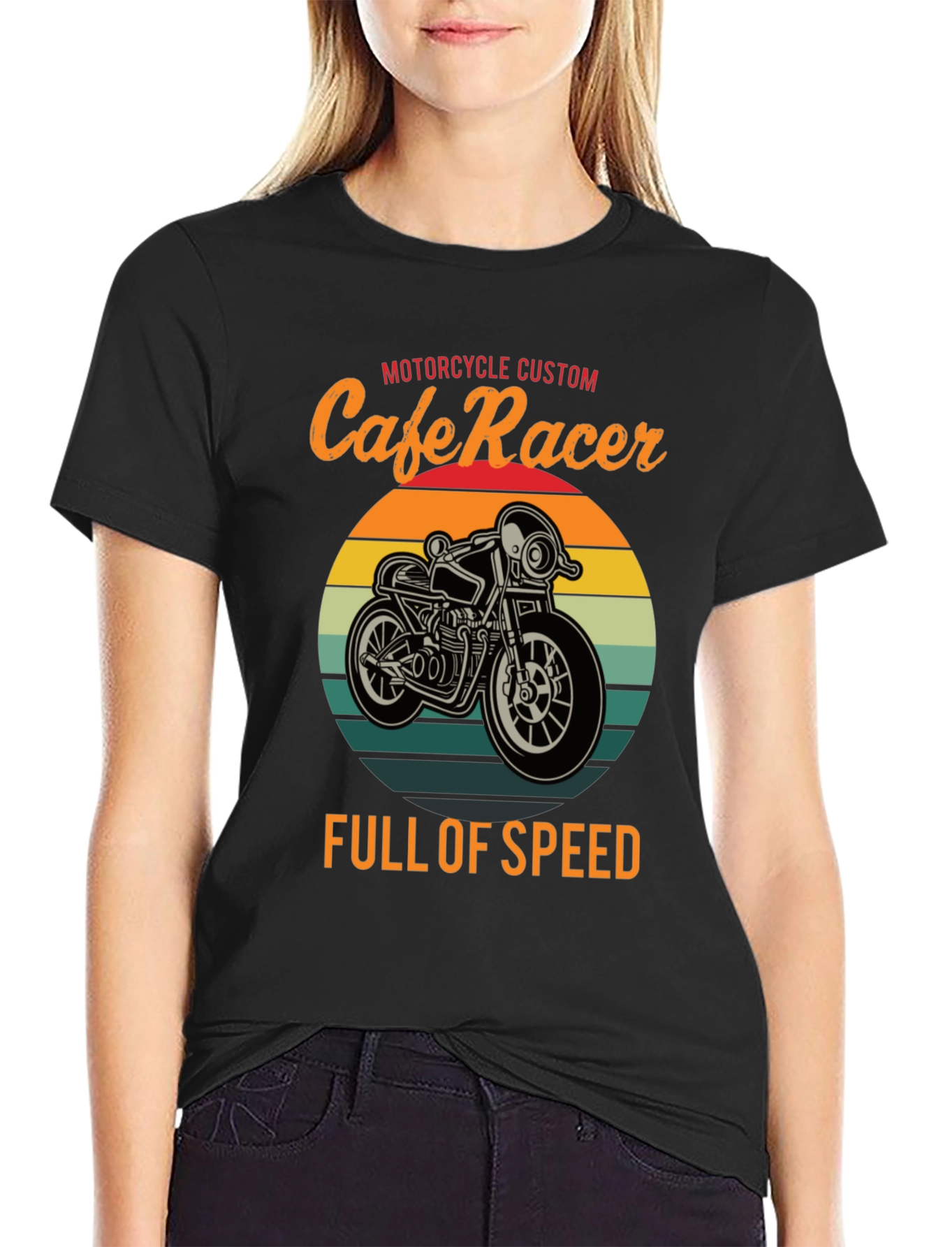 Cafe Racer Motorcycle T-Shirt - Full of Speed