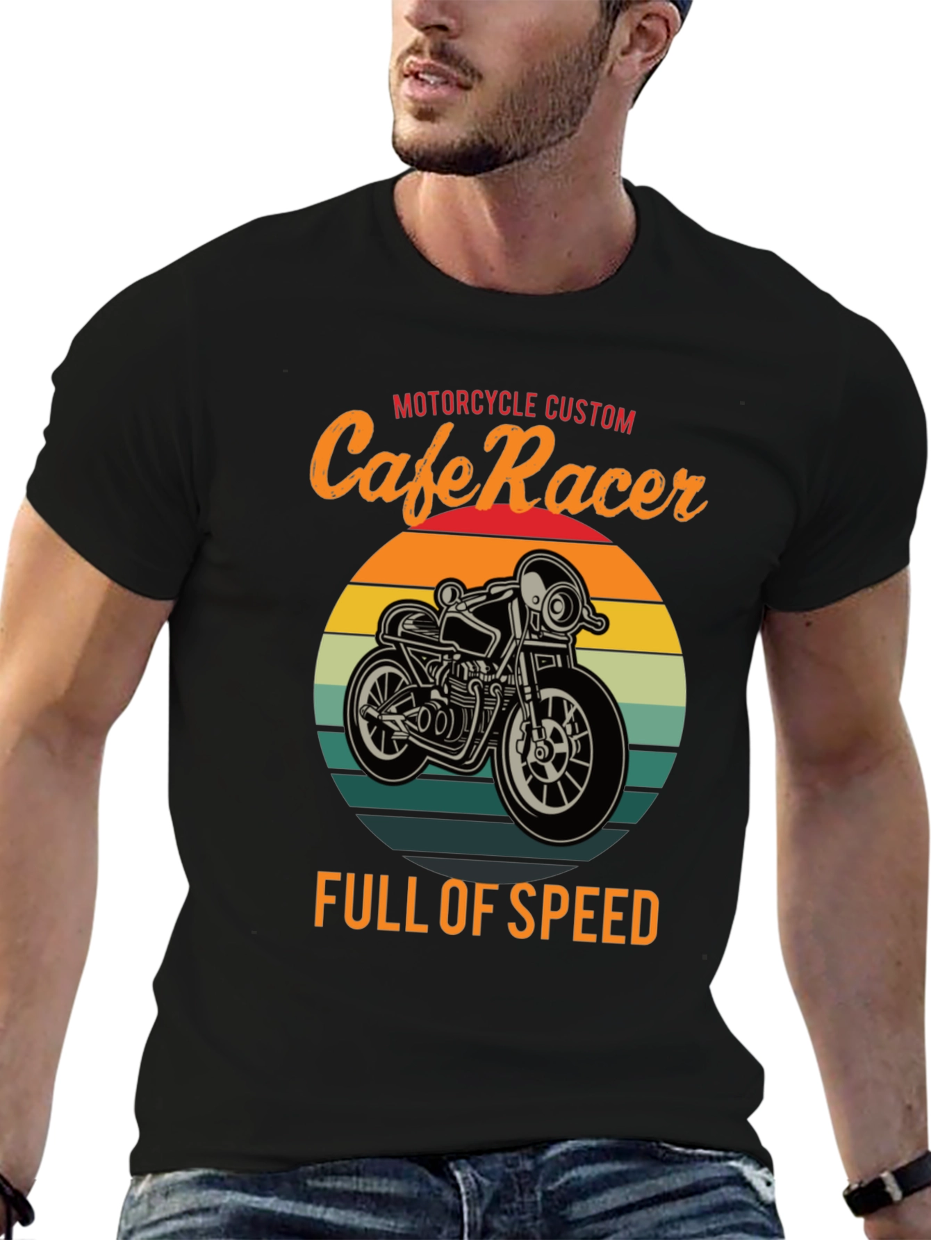 Cafe Racer Motorcycle T-Shirt - Full of Speed