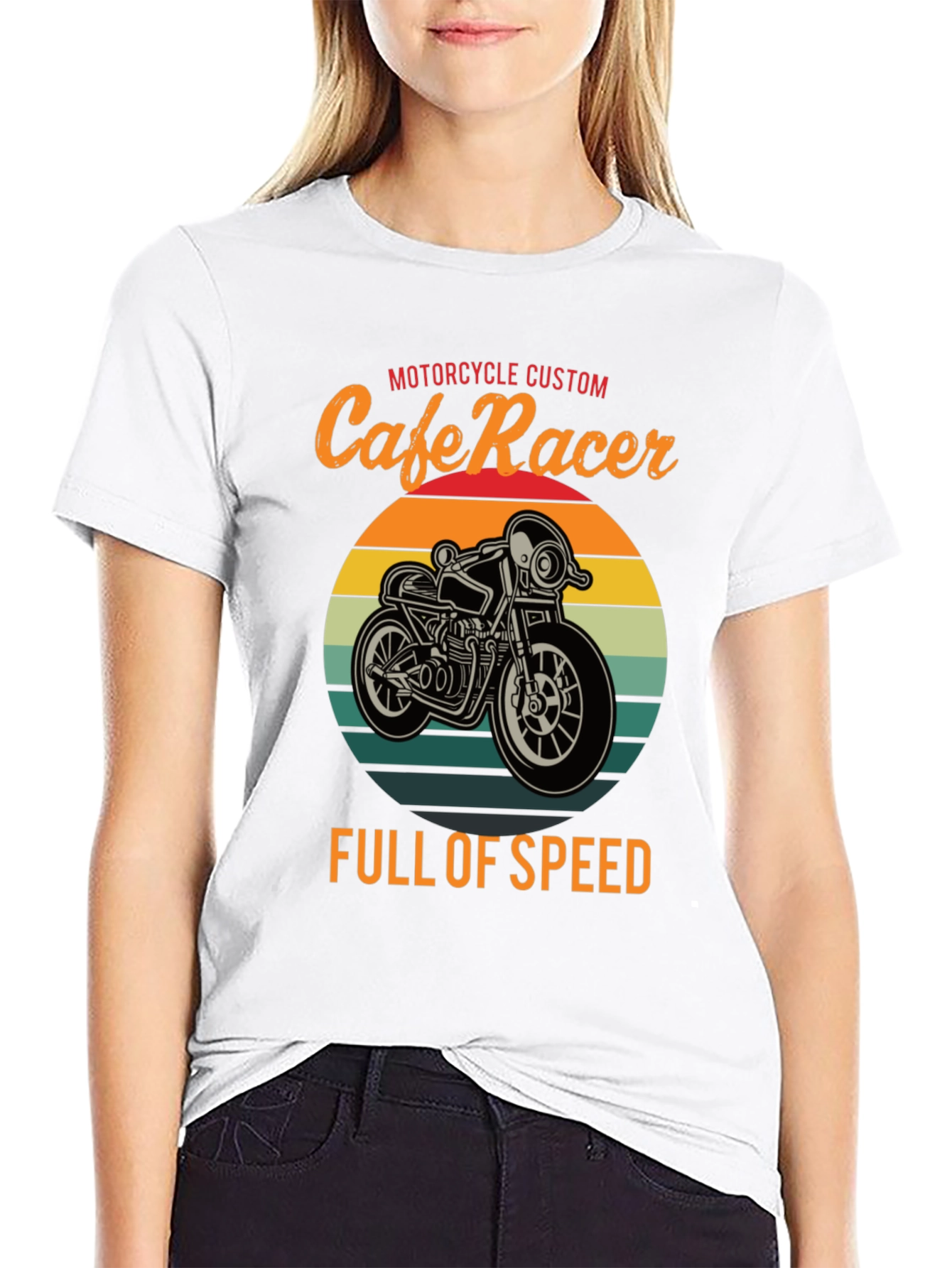 Cafe Racer Motorcycle T-Shirt - Full of Speed