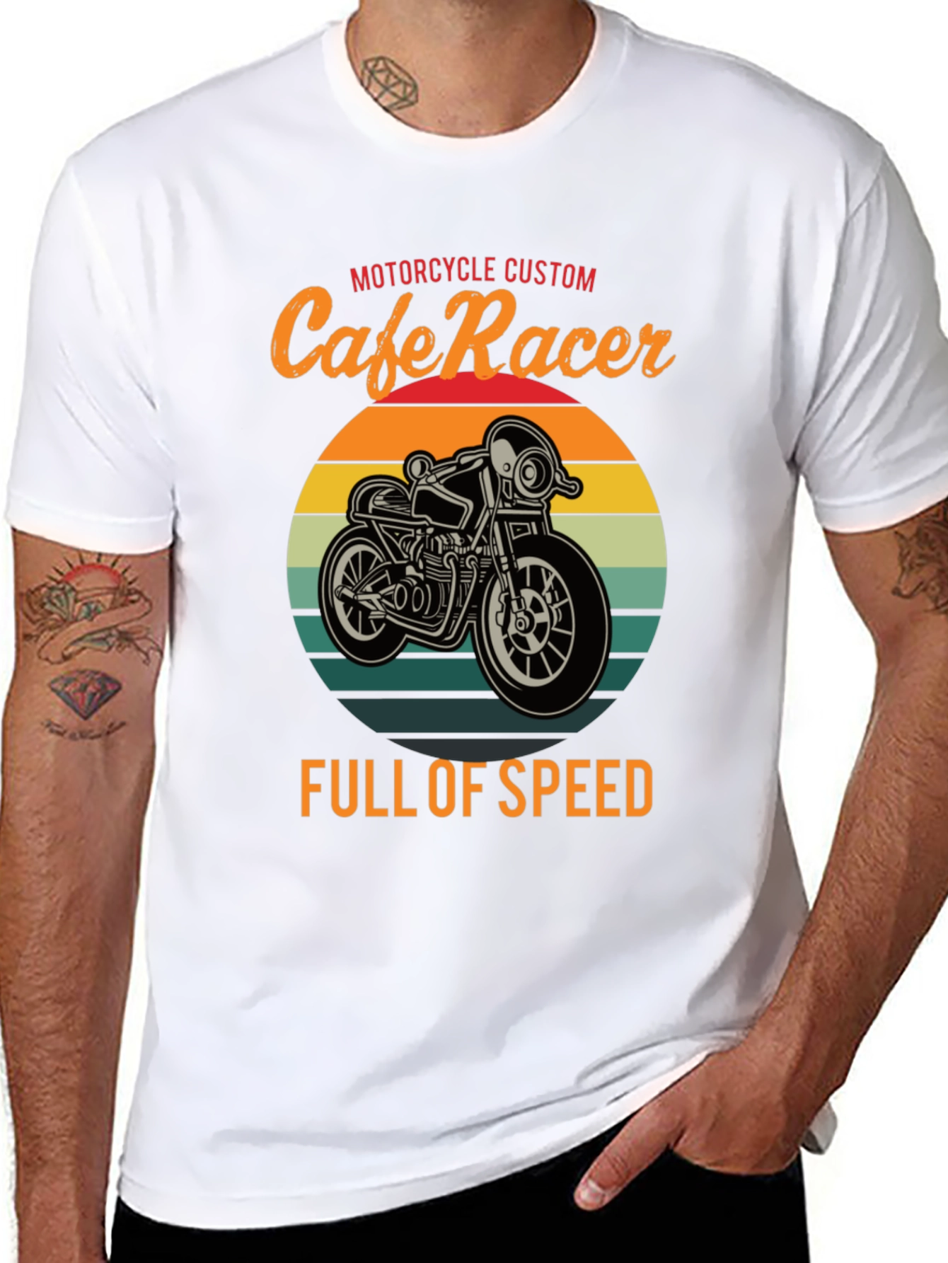 Cafe Racer Motorcycle T-Shirt - Full of Speed