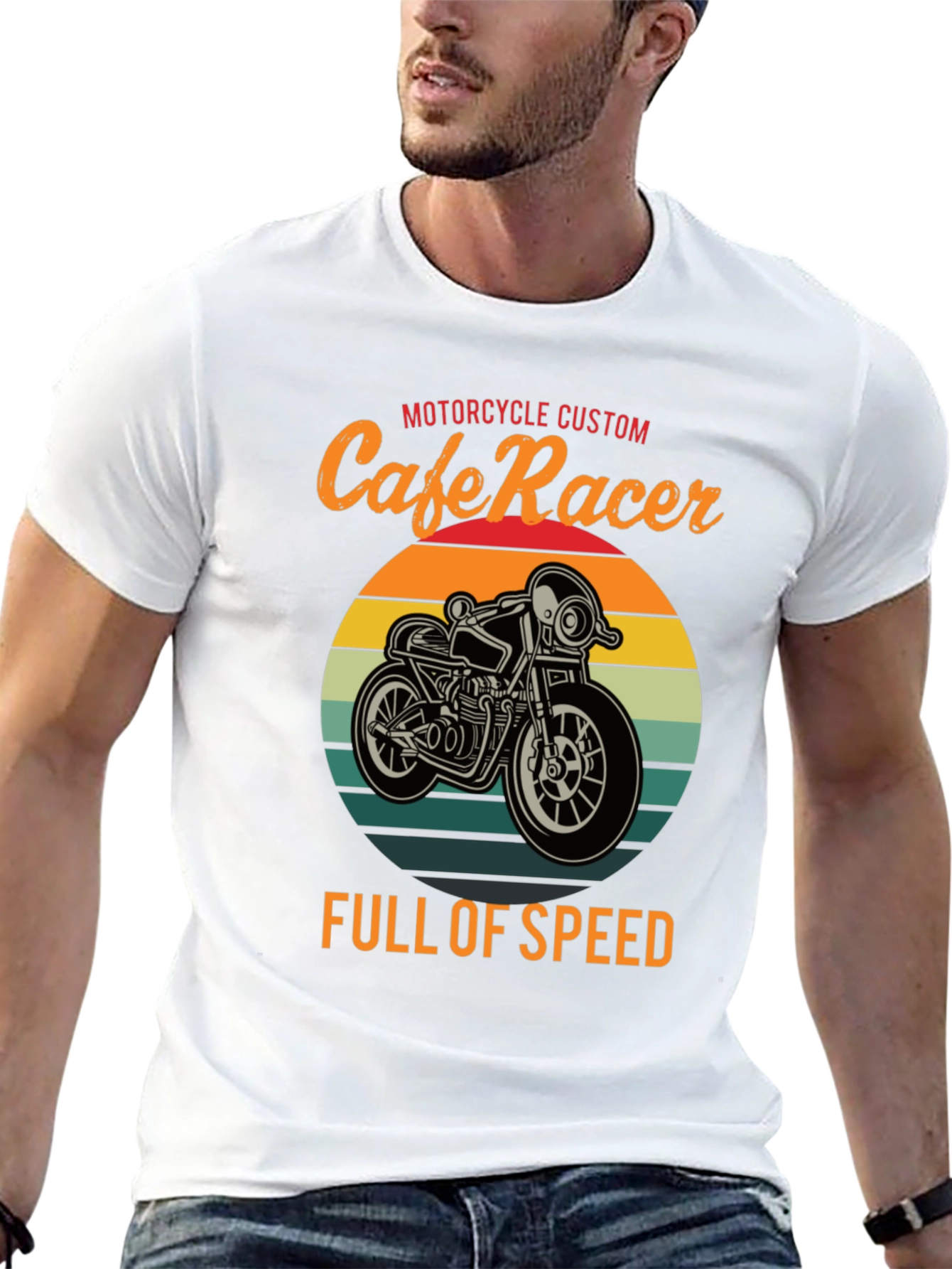 Cafe Racer Motorcycle T-Shirt - Full of Speed
