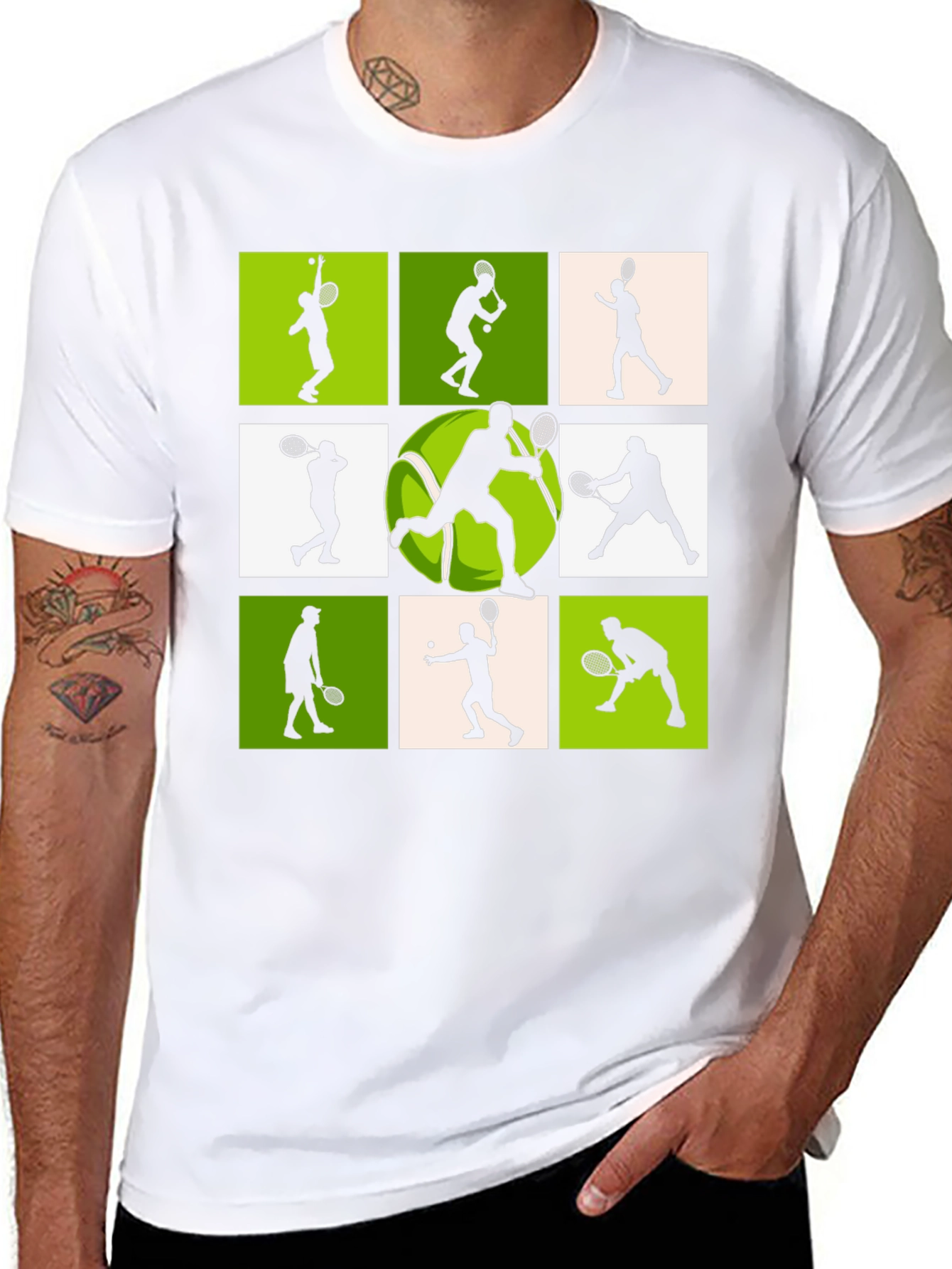 Tennis Player Silhouette T-Shirt