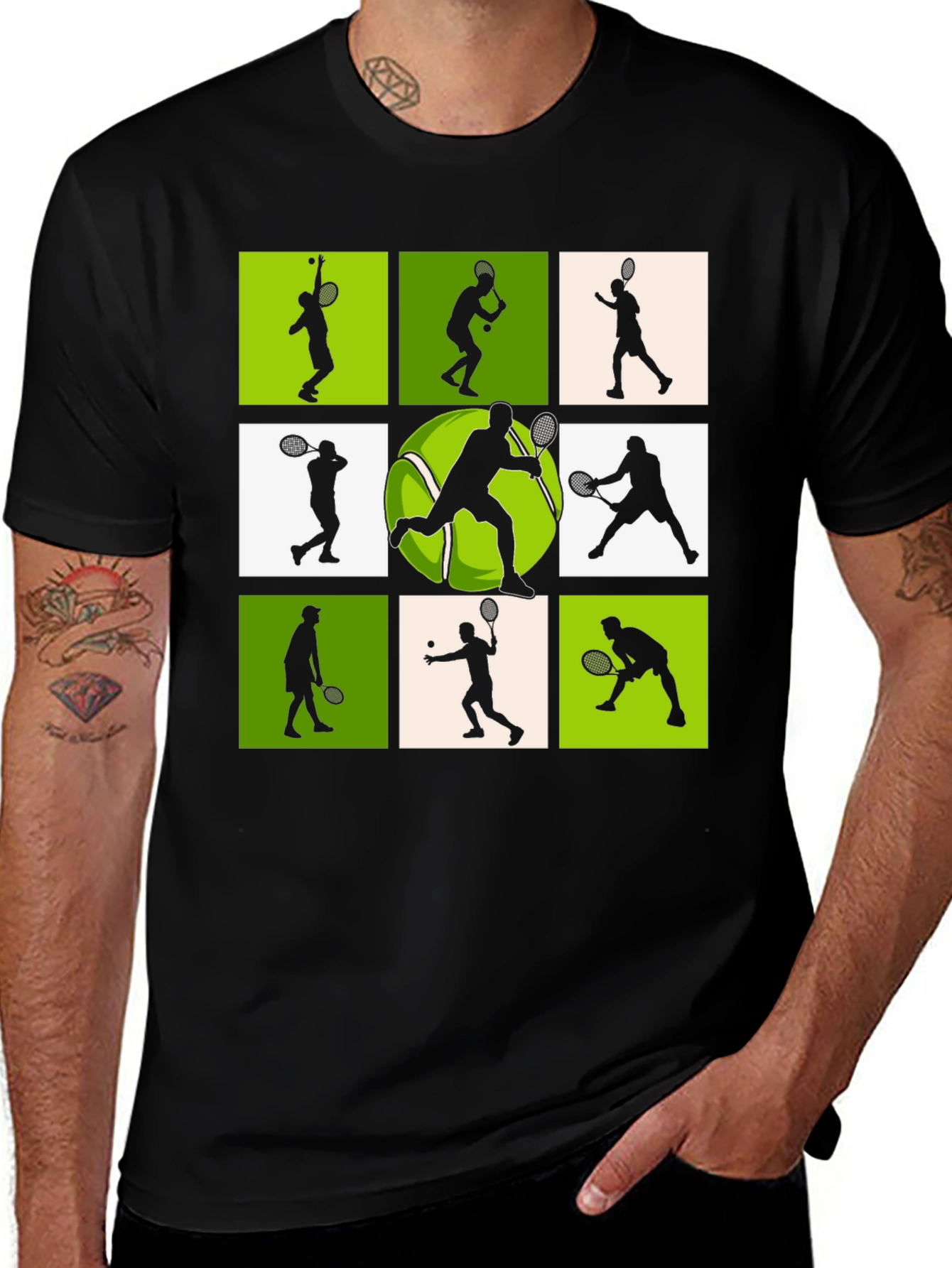 Tennis Player Silhouette T-Shirt