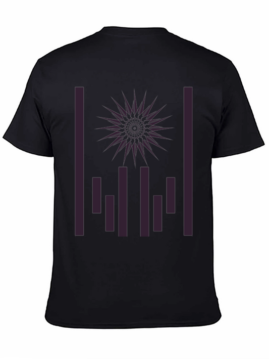 Abstract Geometric Starburst Graphic Tee