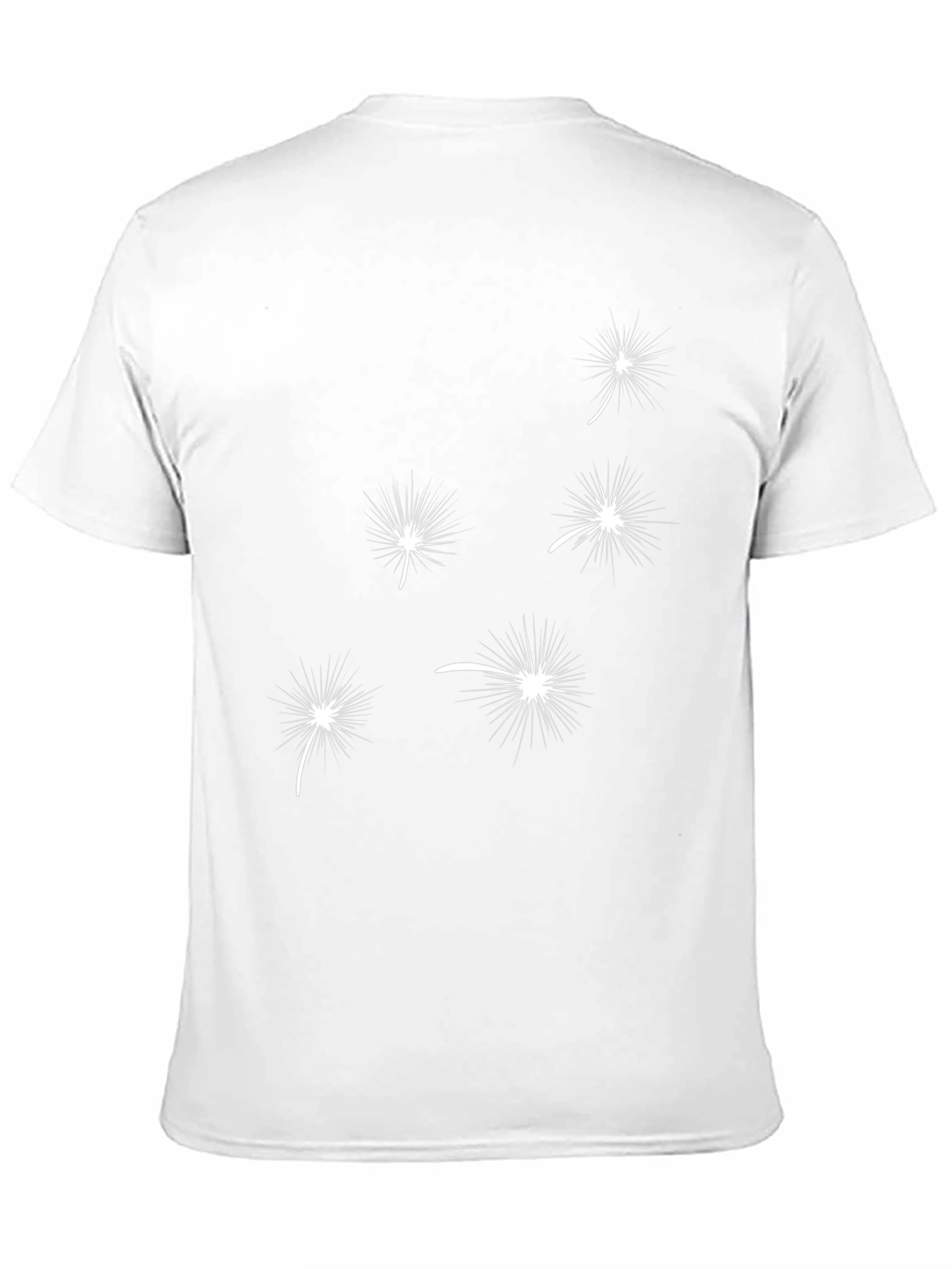 Dandelion Seed Print Black T-Shirt