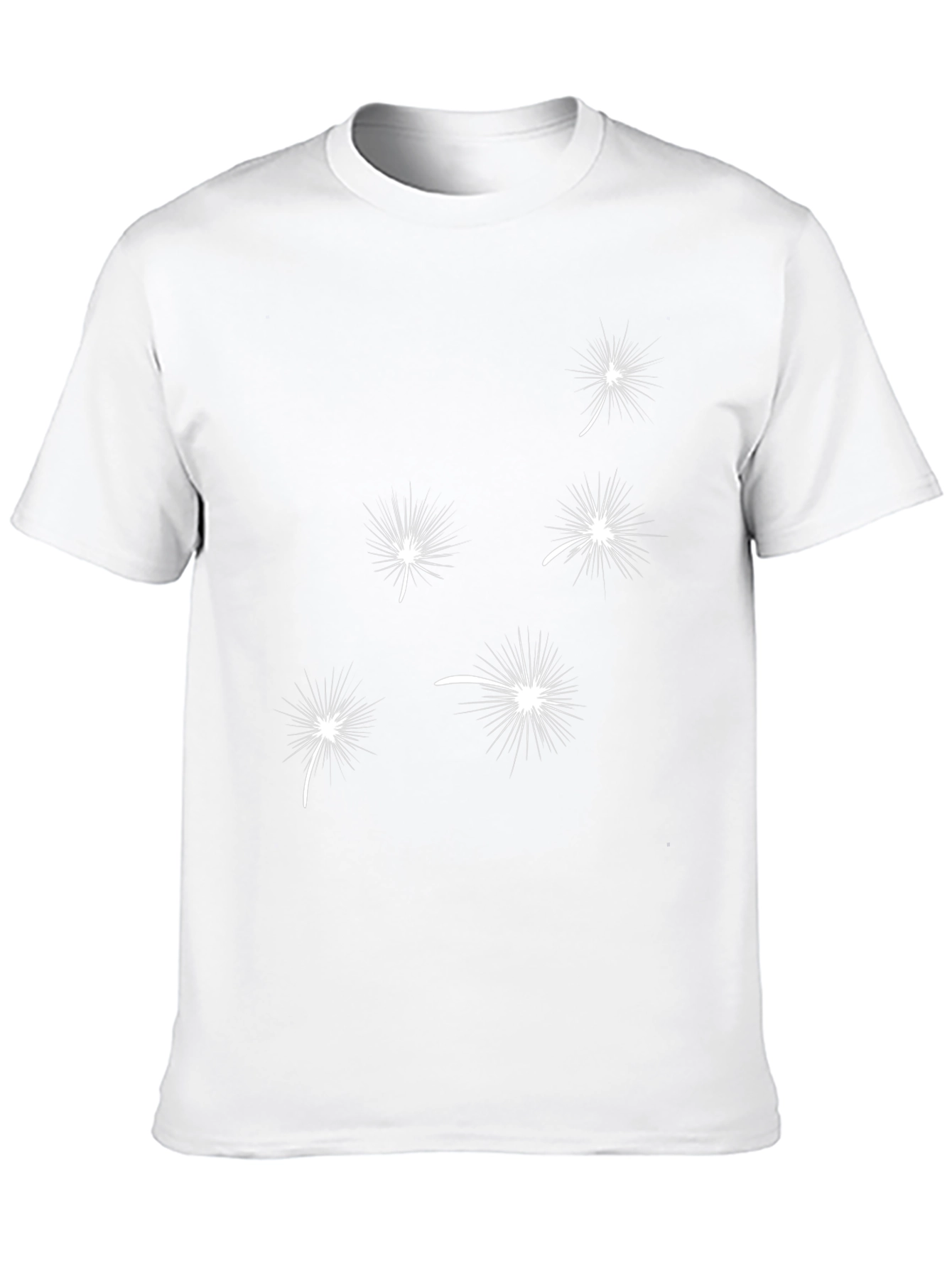 Dandelion Seed Print Black T-Shirt