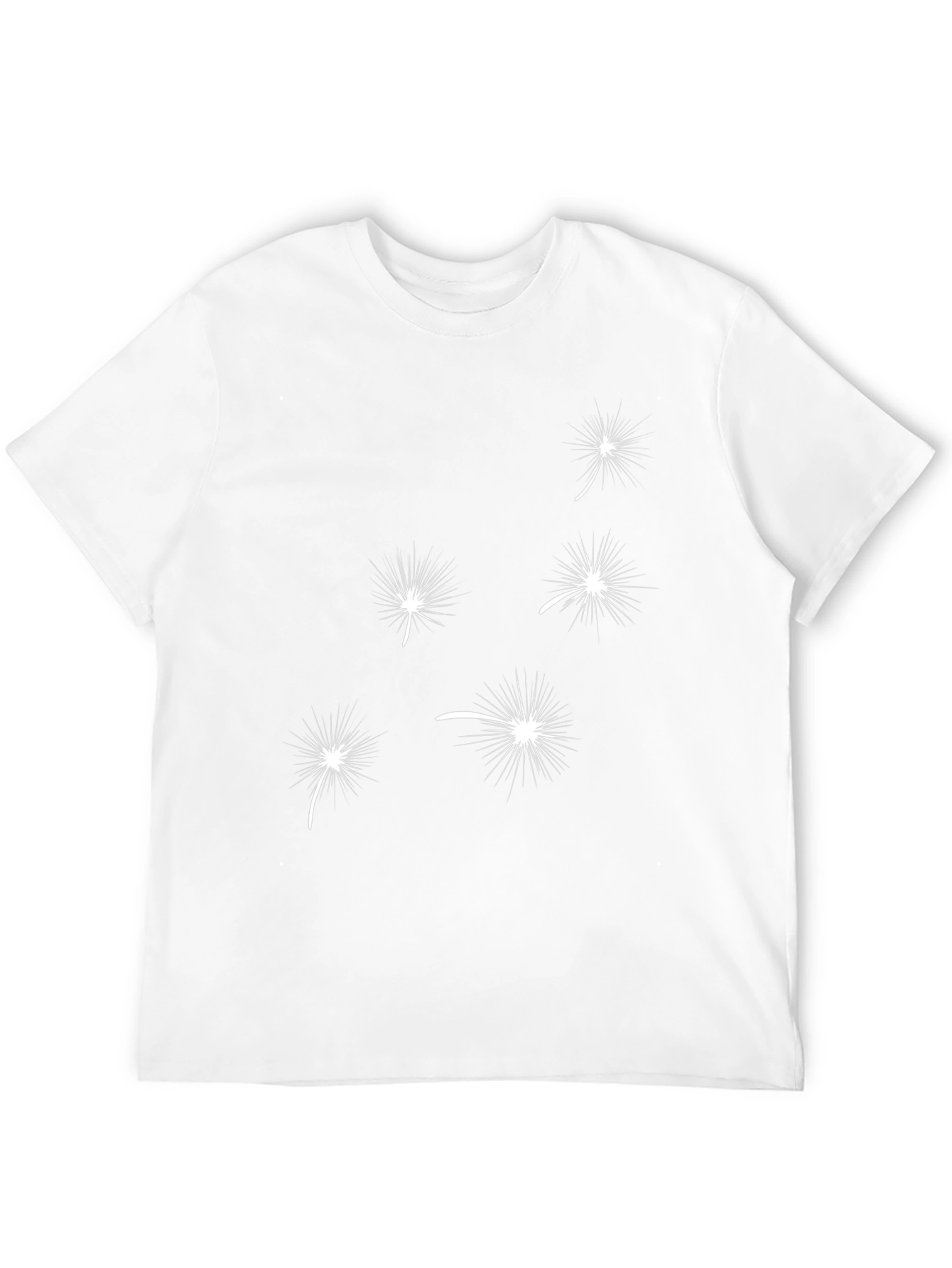 Dandelion Seed Print Black T-Shirt
