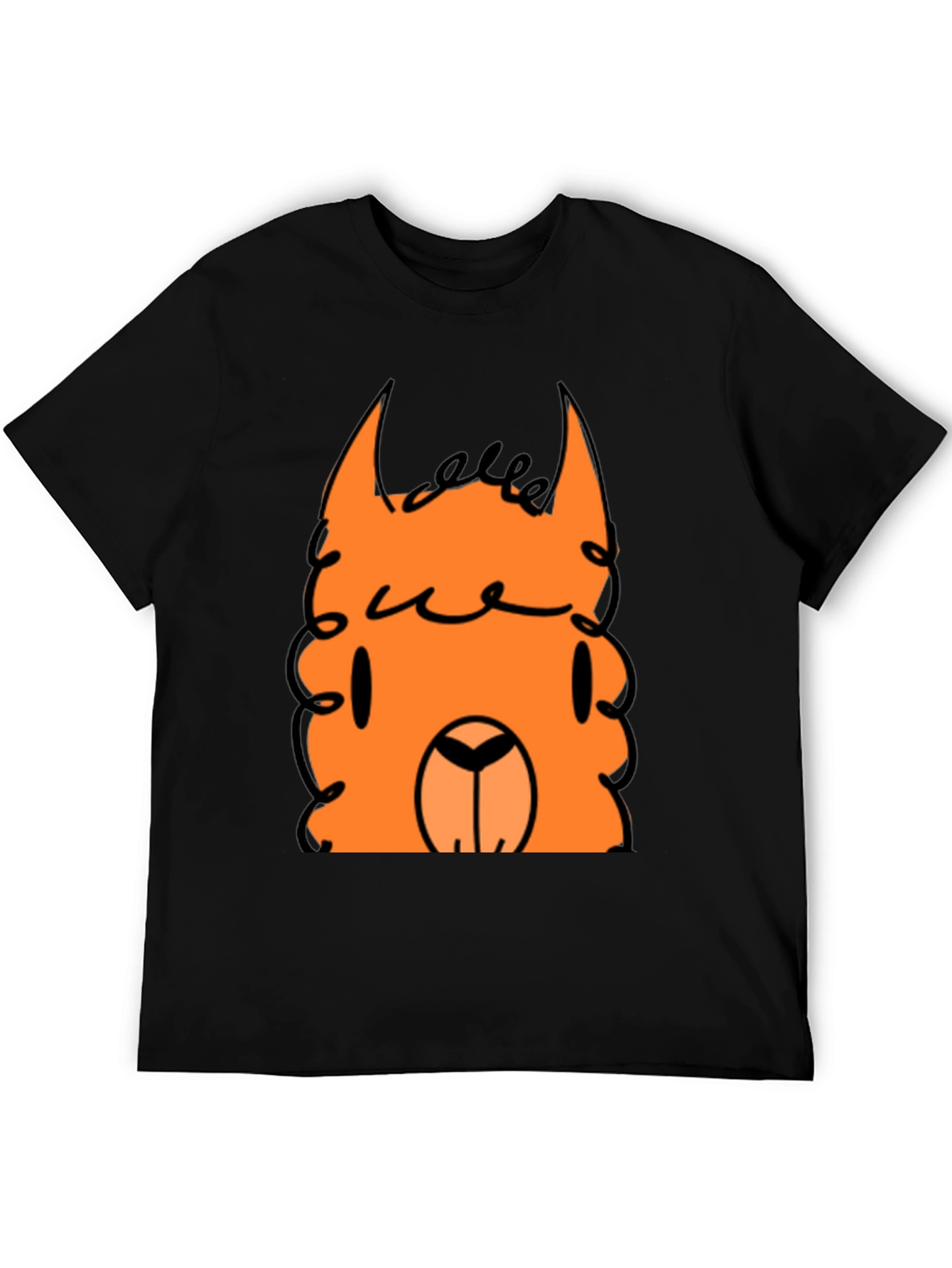 Orange Llama Graphic Tee - Quirky Casual Style