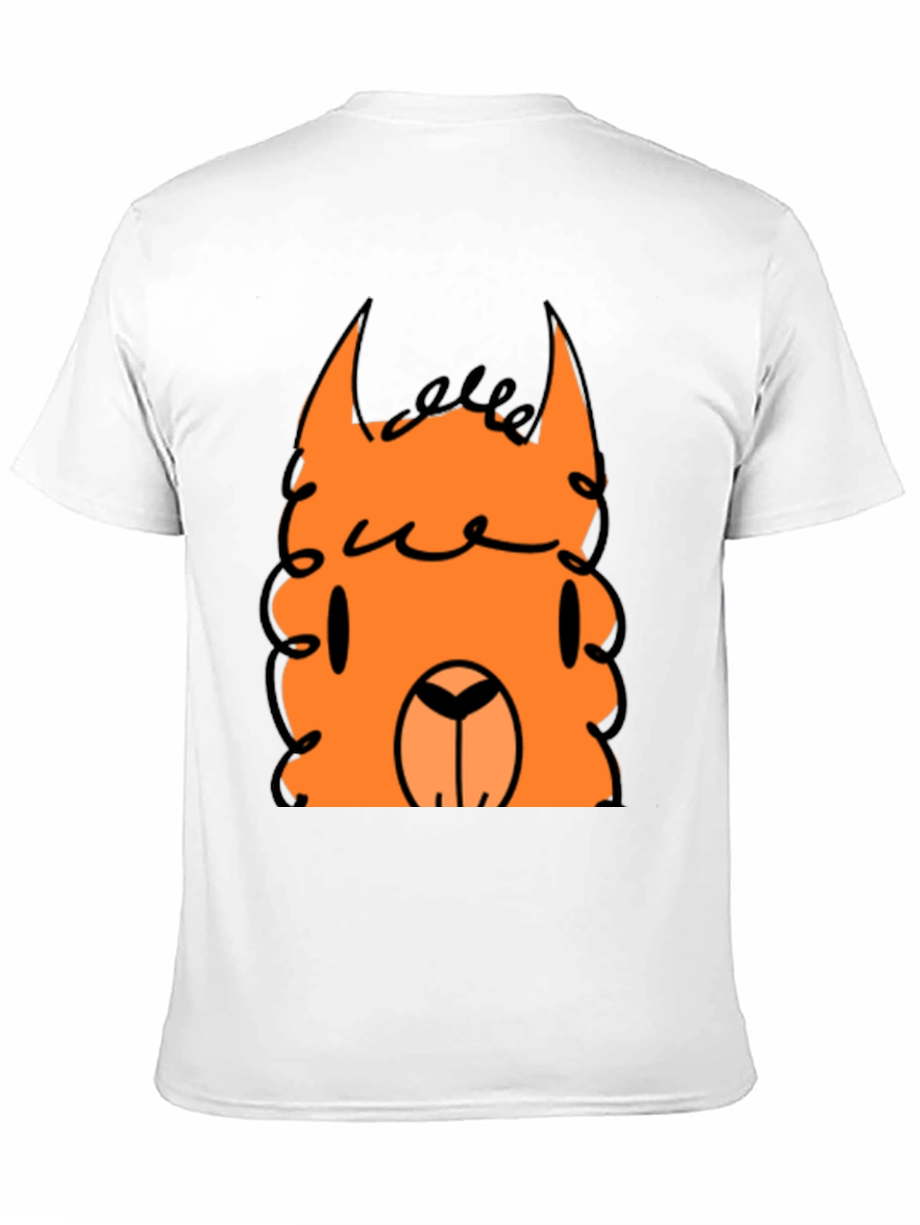 Orange Llama Graphic Tee - Quirky Casual Style