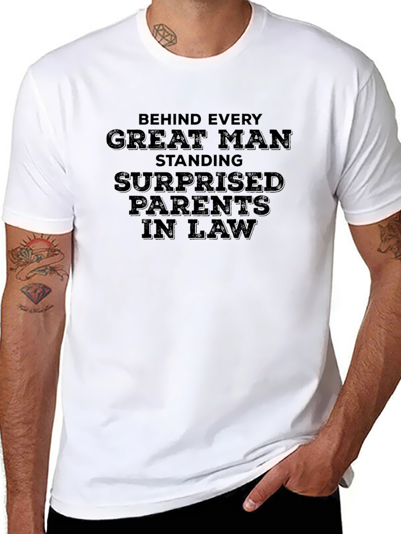 Funny Surprised Parents-in-Law Graphic T-Shirt