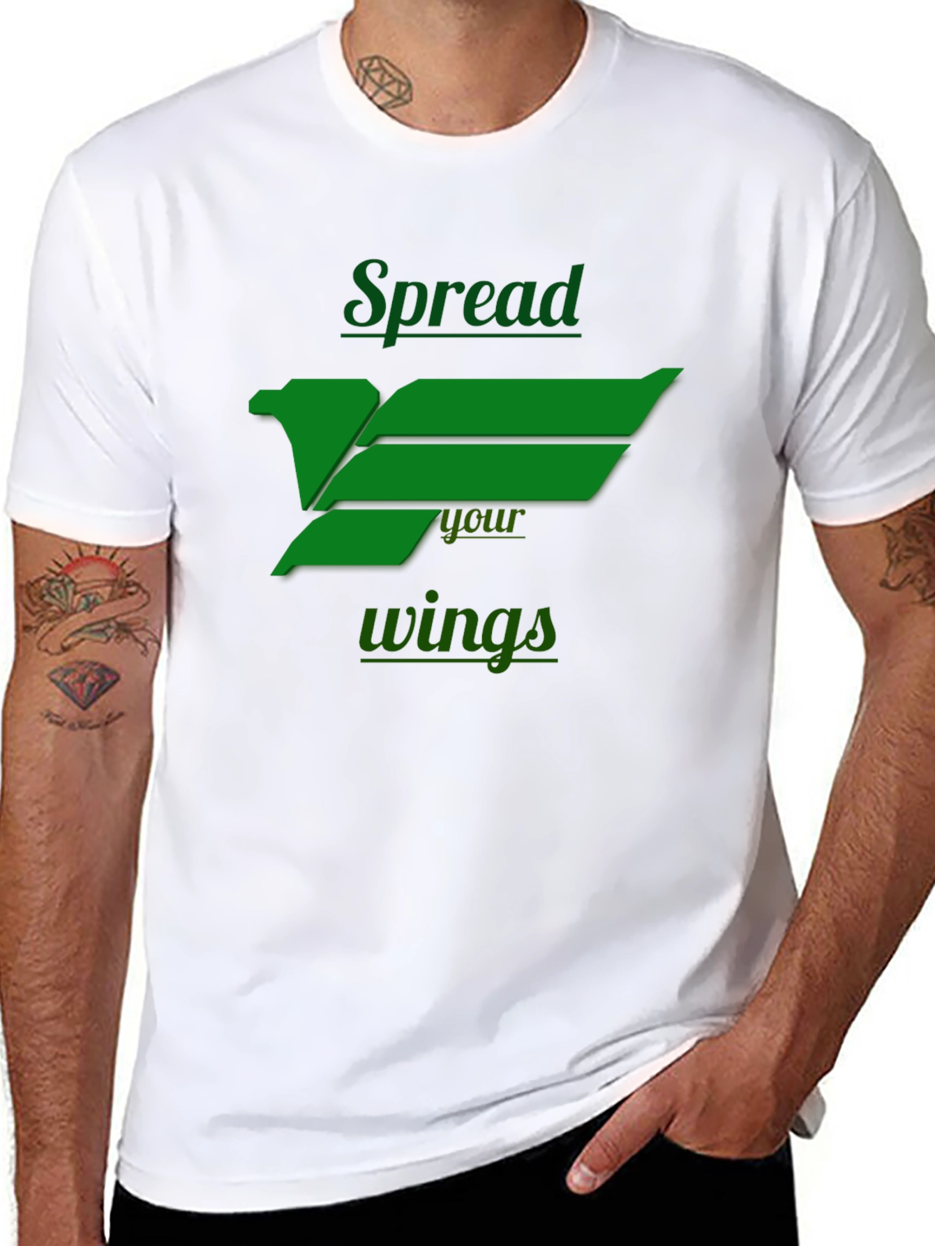 Spread Your Wings Graphic Tee - Black Cotton T-Shirt