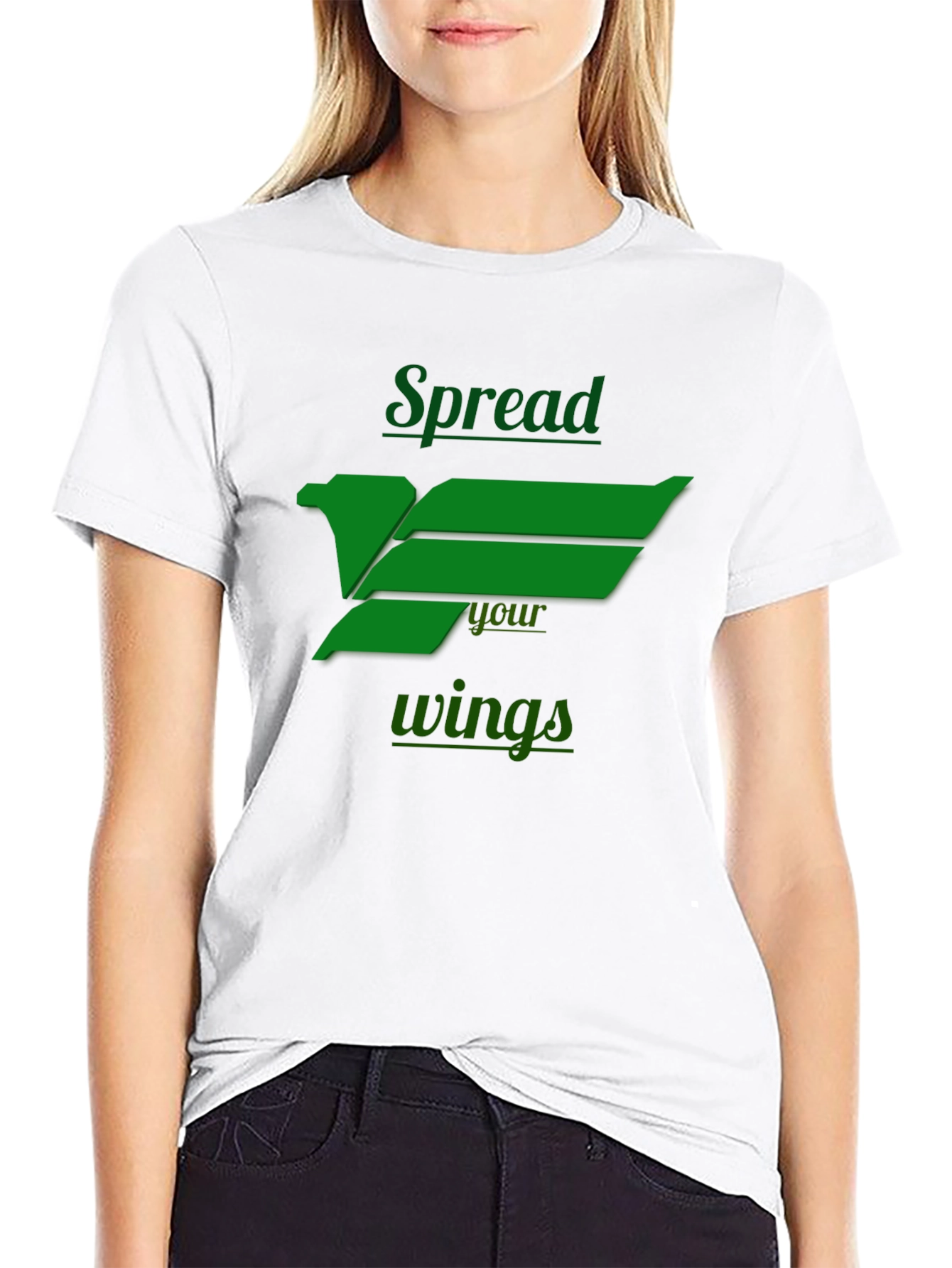 Spread Your Wings Graphic Tee - Black Cotton T-Shirt