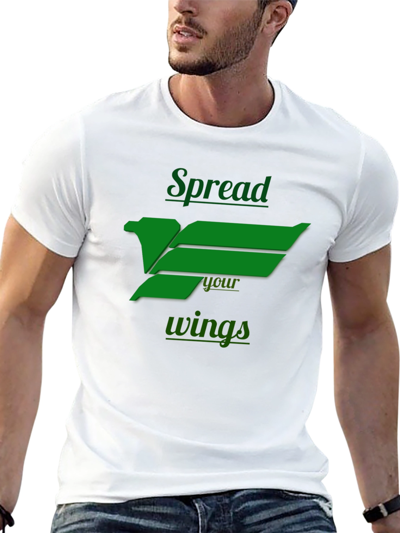 Spread Your Wings Graphic Tee - Black Cotton T-Shirt
