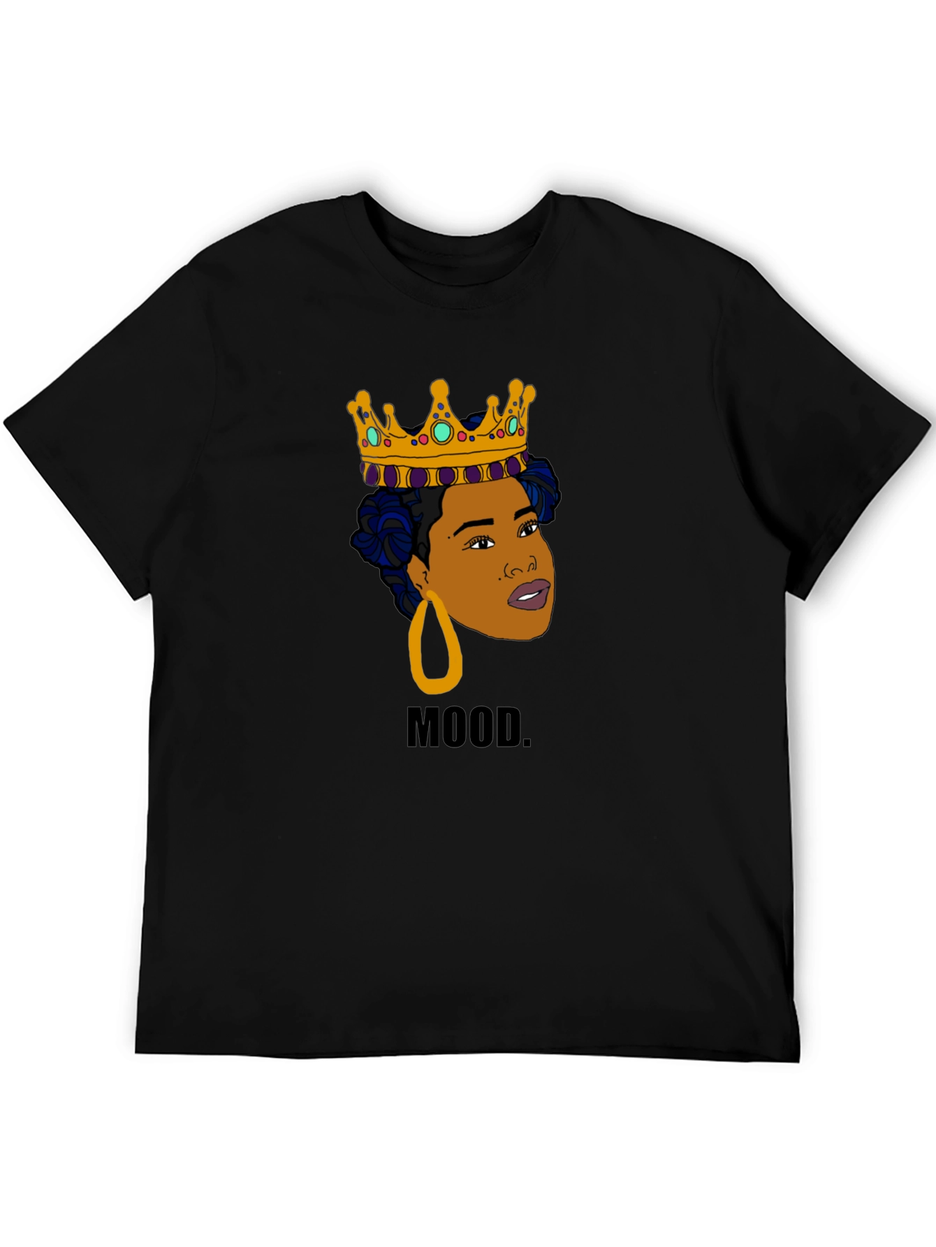 Mood Queen Graphic Tee - Black Cotton T-Shirt