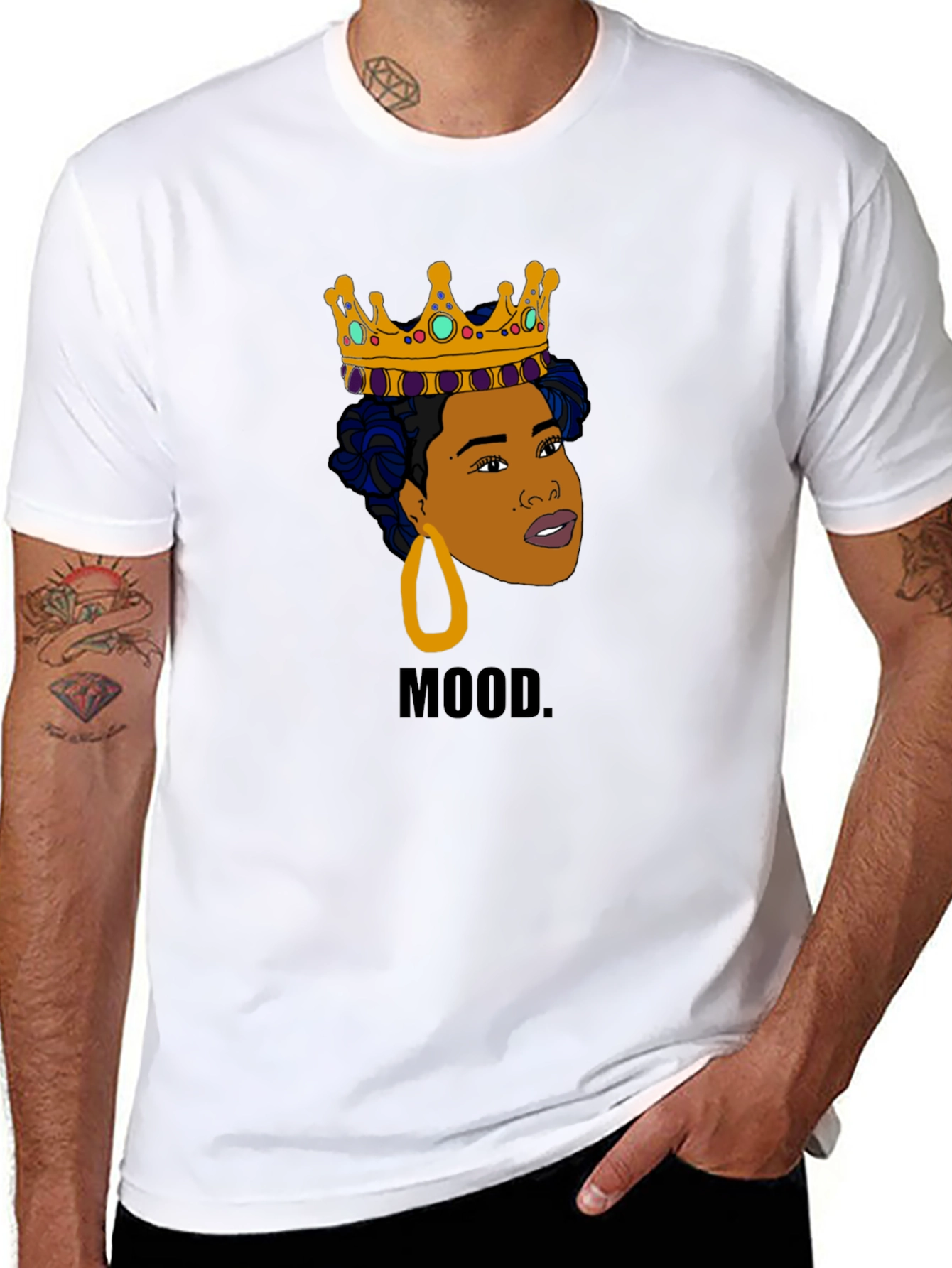 Mood Queen Graphic Tee - Black Cotton T-Shirt