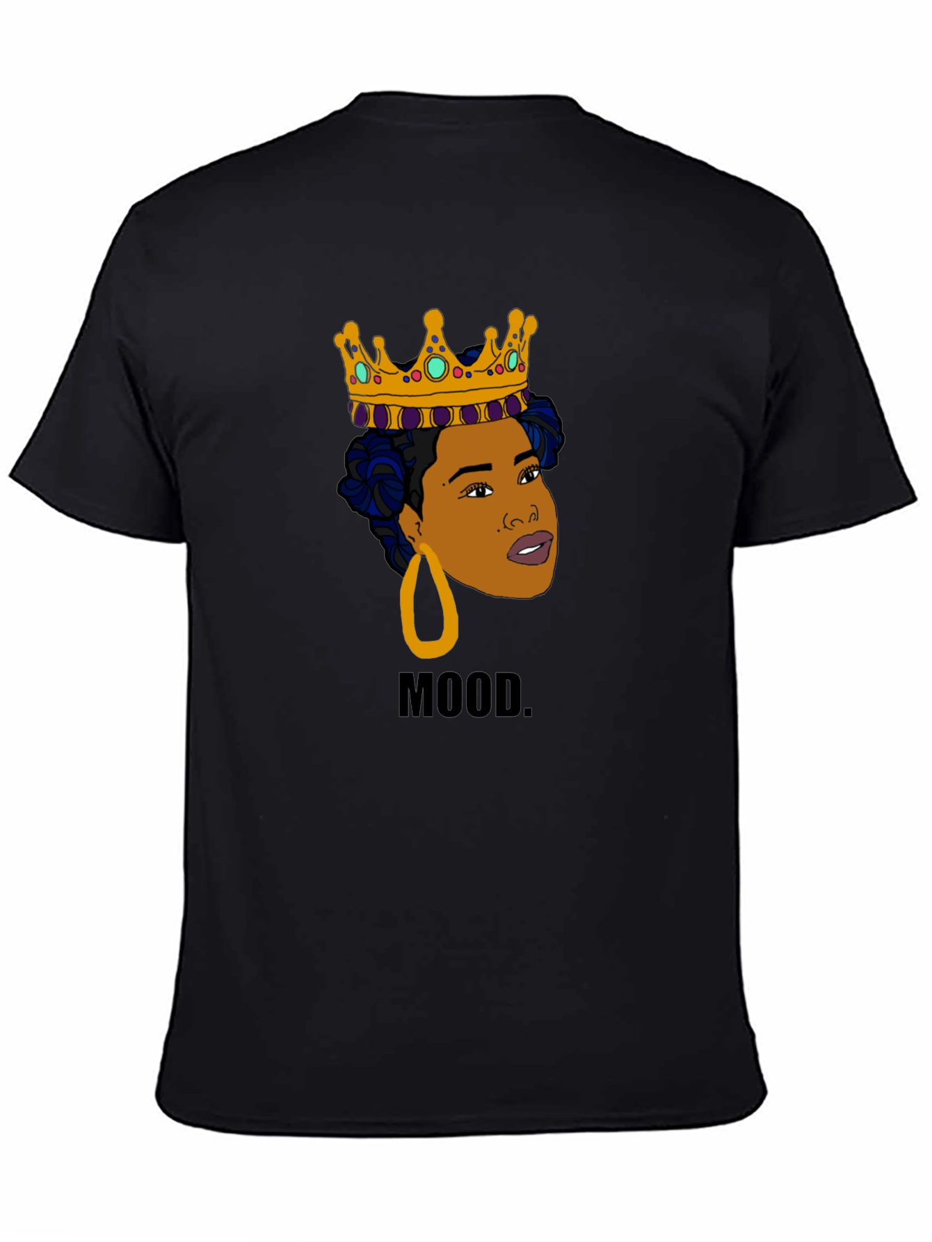Mood Queen Graphic Tee - Black Cotton T-Shirt