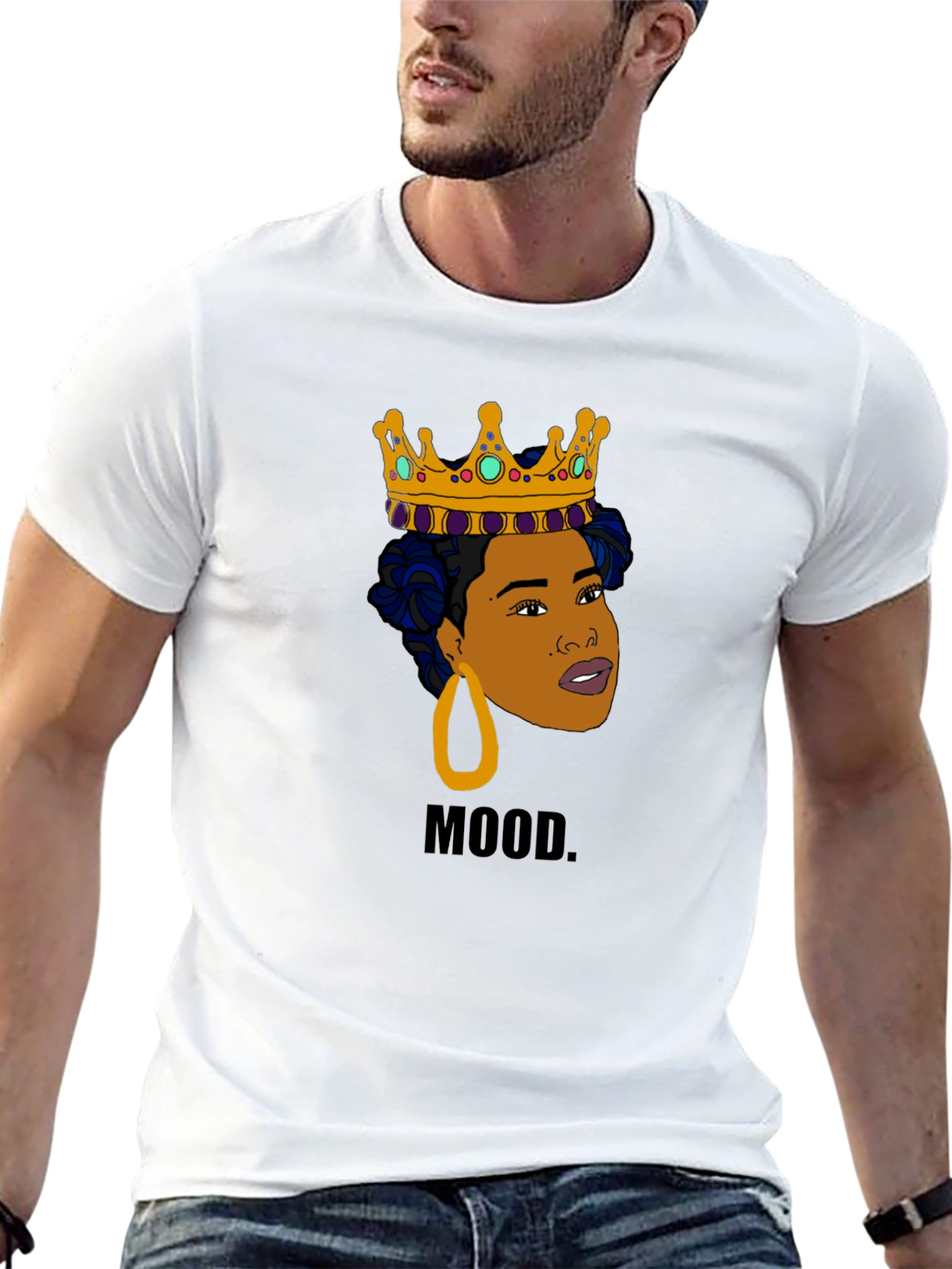Mood Queen Graphic Tee - Black Cotton T-Shirt