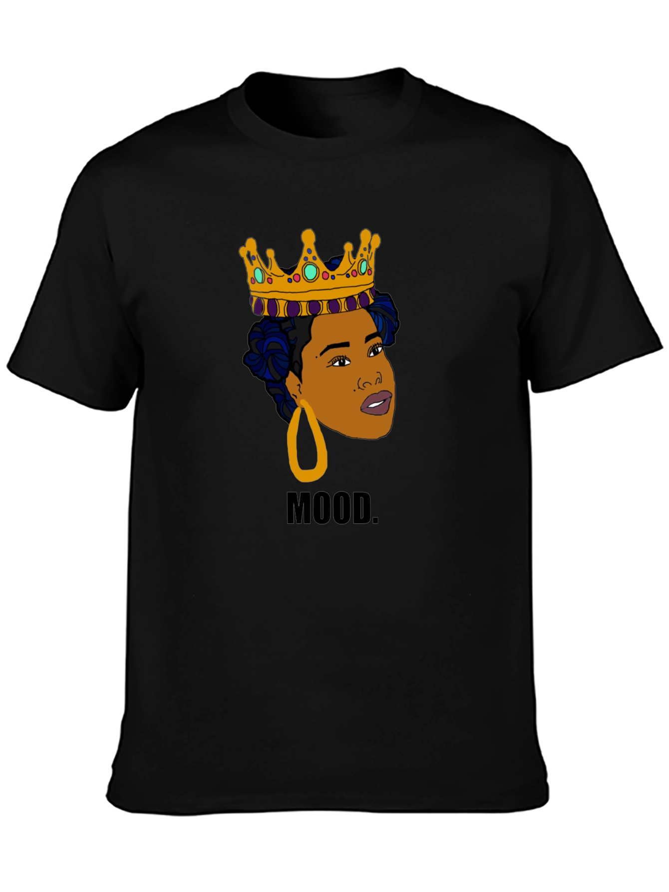Mood Queen Graphic Tee - Black Cotton T-Shirt