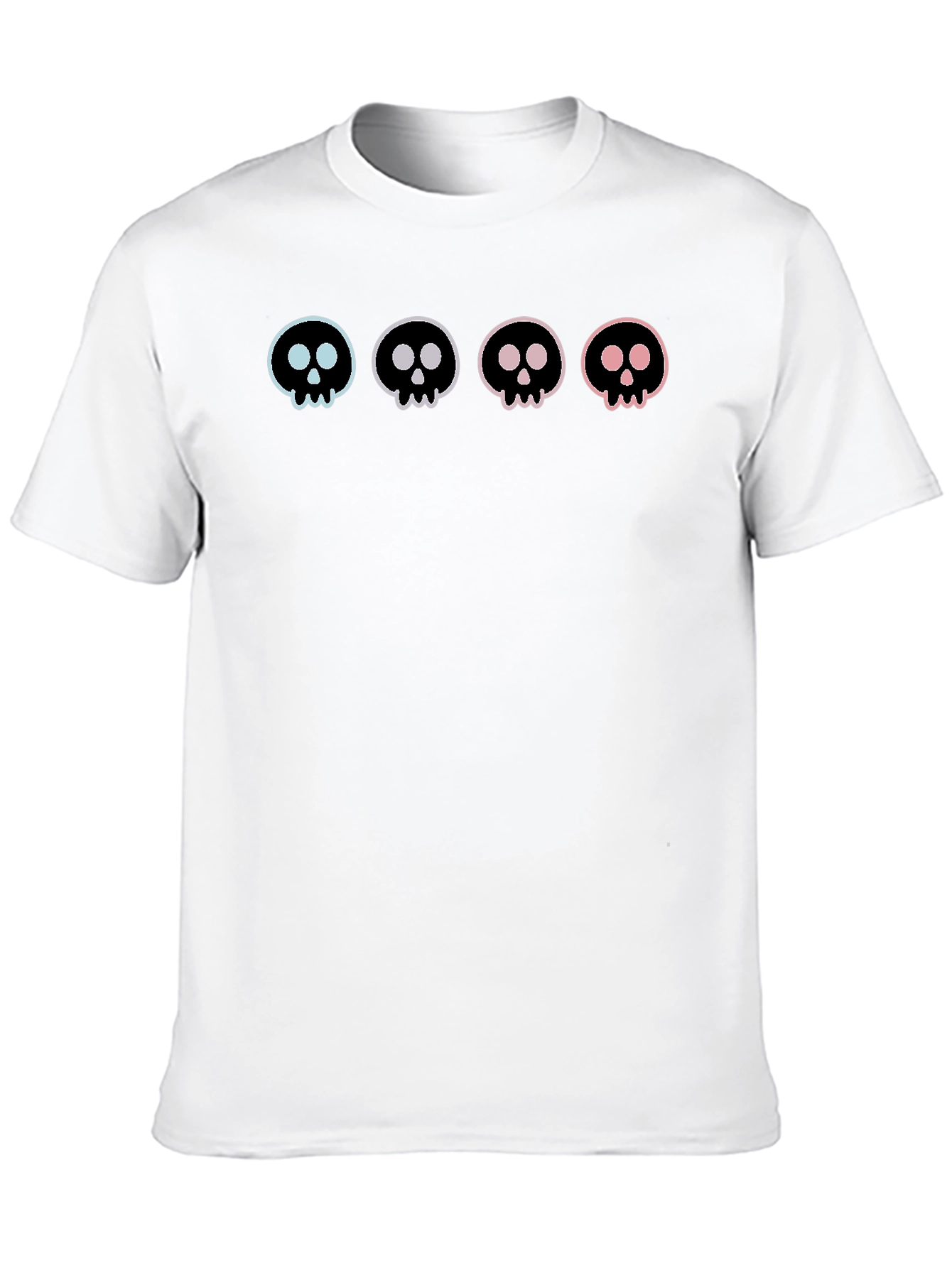 Skull Graphic Tee - Trendy Cotton Black T-Shirt