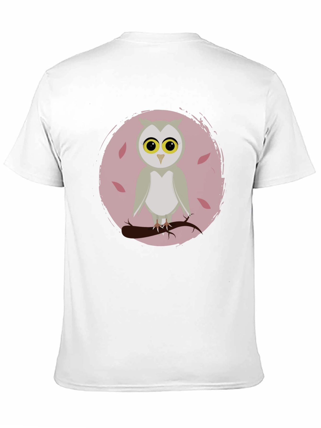 Owl Graphic Print Crew Neck T-Shirt