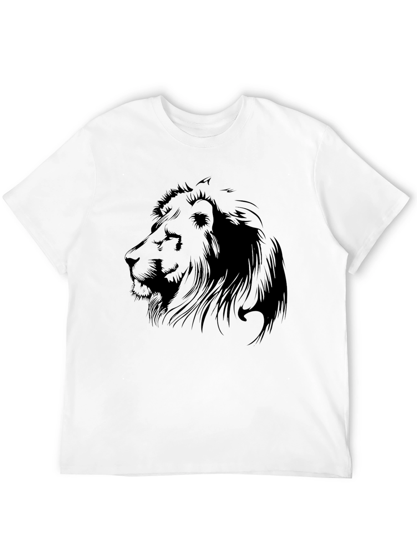 Lion Graphic T-Shirt - Mens Black Tee
