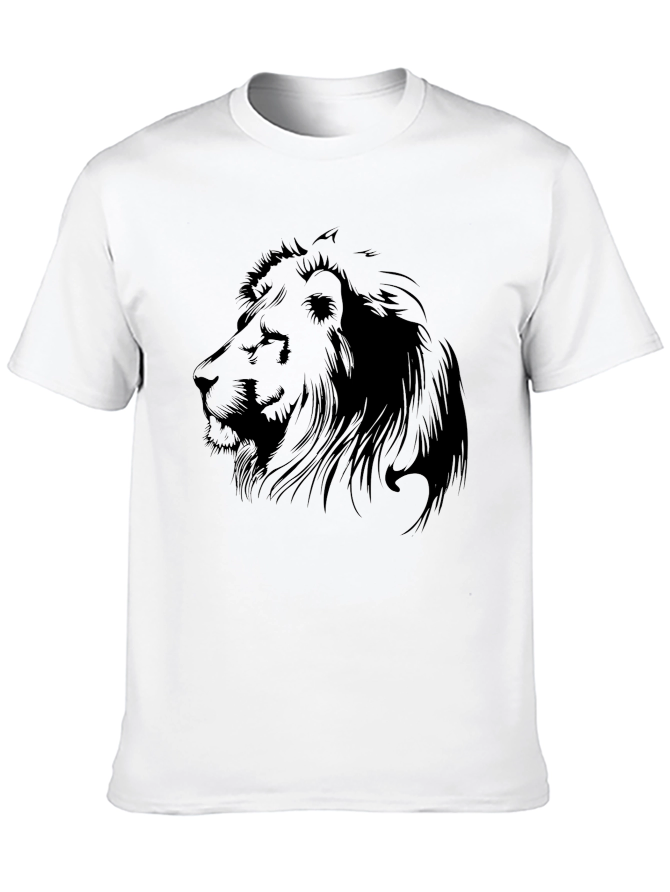 Lion Graphic T-Shirt - Mens Black Tee