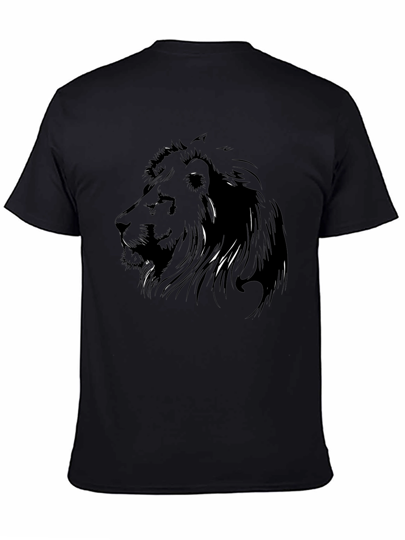 Lion Graphic T-Shirt - Mens Black Tee