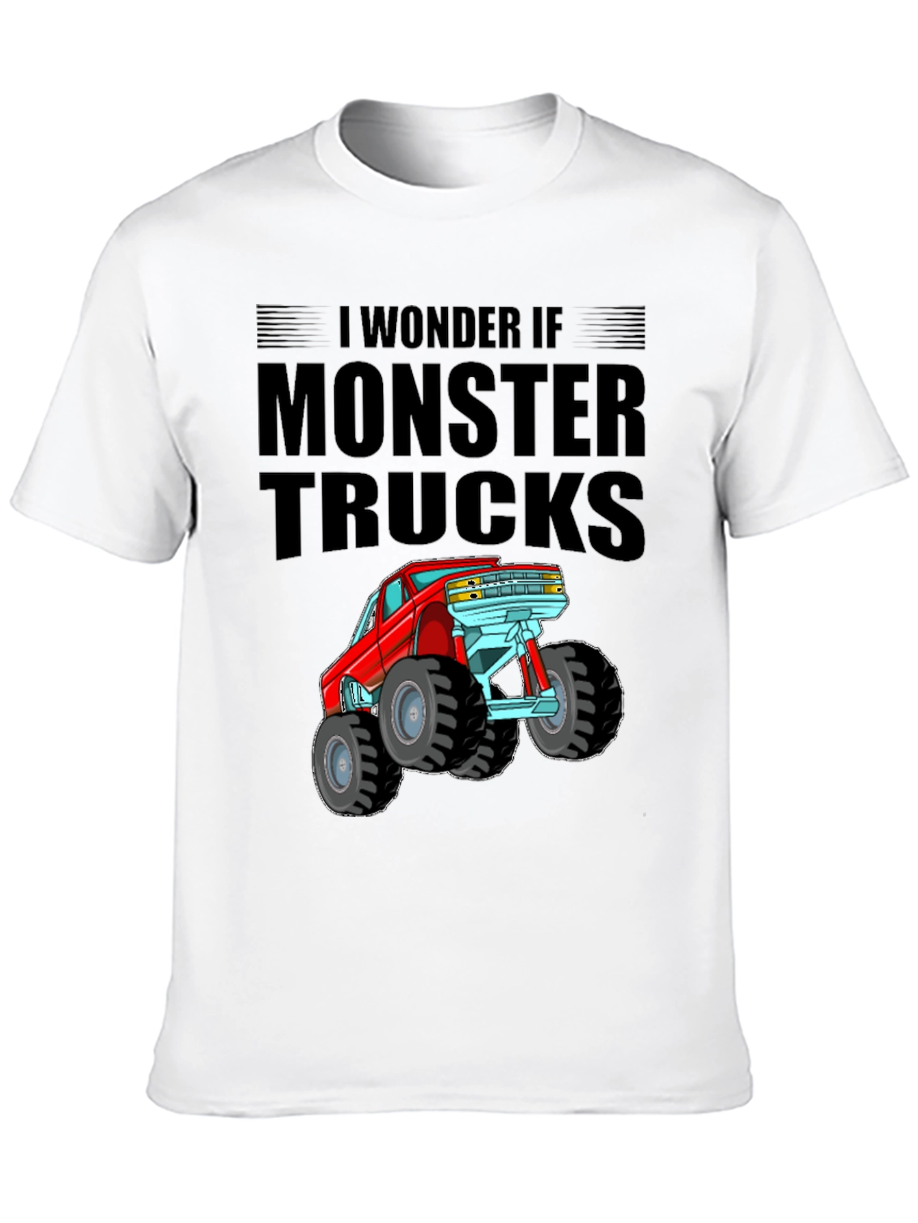 Monster Truck Graphic Tee - Black Cotton T-Shirt